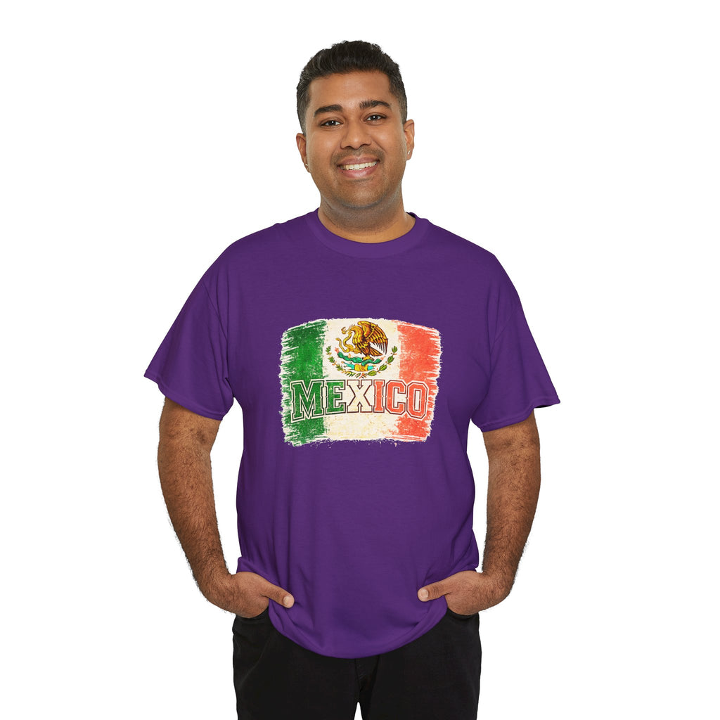 Mexico Flag Vintage T-Shirt — Distressed Mexican Emblem Tee