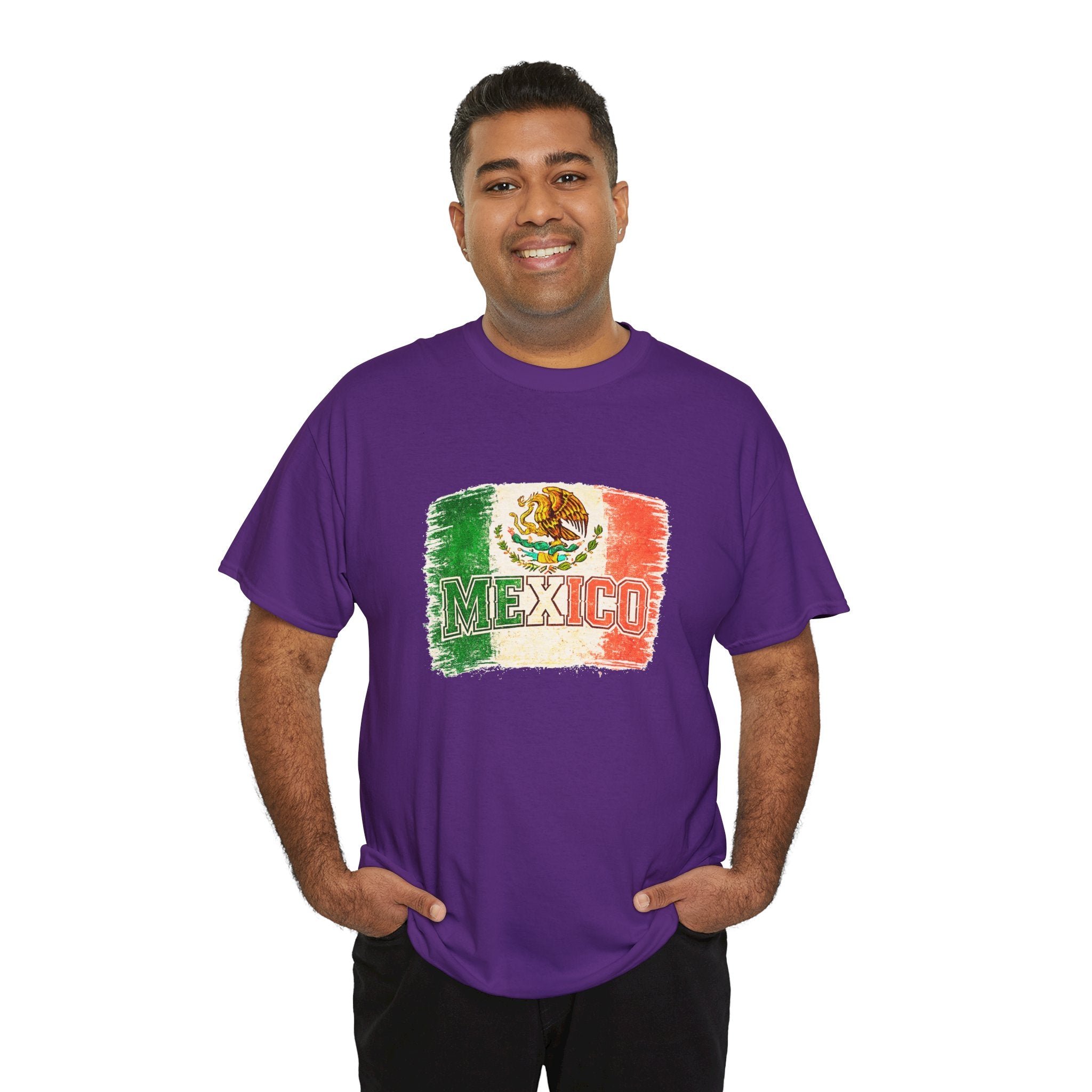 Mexico Flag Vintage T-Shirt — Distressed Mexican Emblem Tee