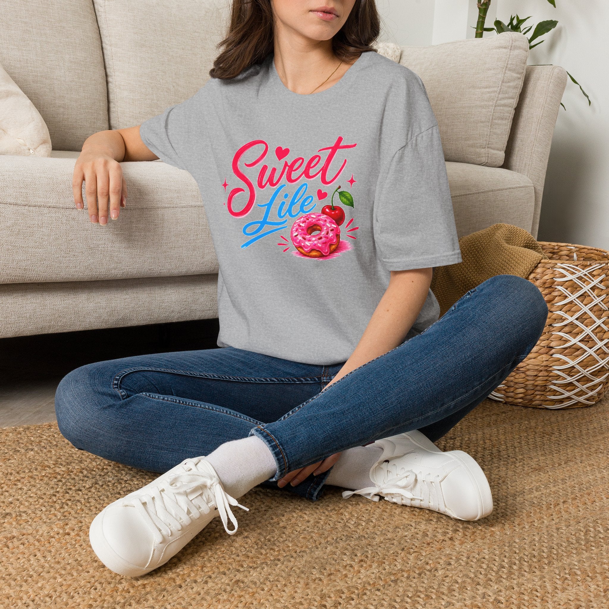 Sweet Life T-Shirt — Cute Donut & Cherry Graphic