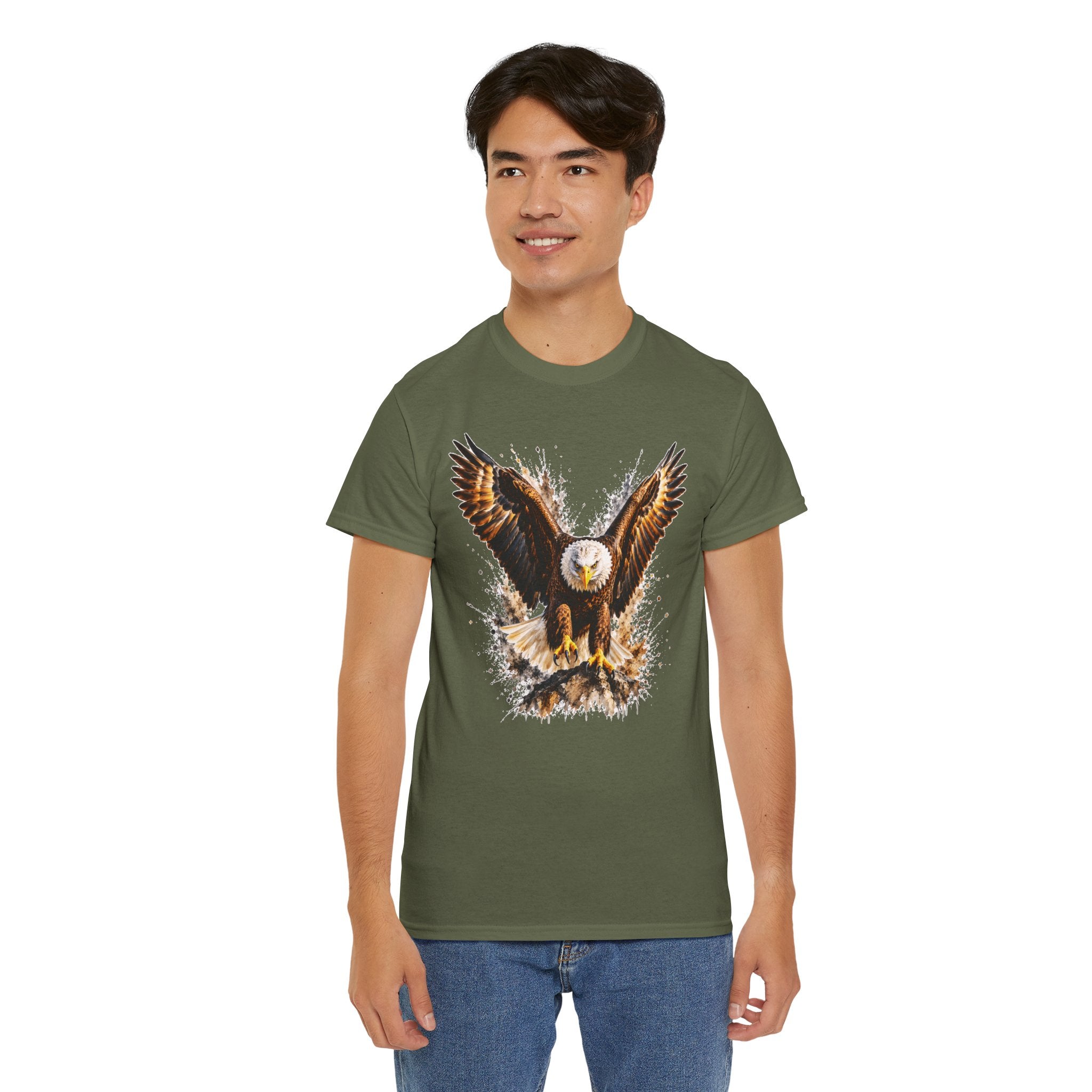 Majestic Bald Eagle T-Shirt, Eagle Graphic Tee, Patriotic Wildlife Shirt, Unisex Bird Lover Tee, American Eagle Gift
