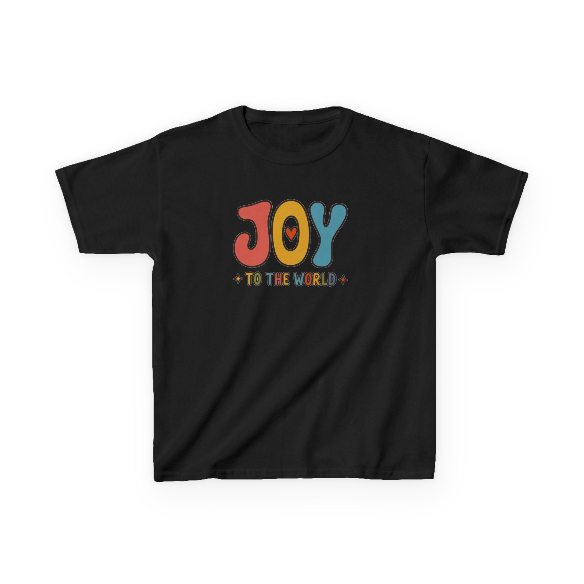 Kids Joy to the World Shirt | Retro Christmas Tee for Kids | Holiday Graphic T-Shirt | Cute Kids Xmas Shirt