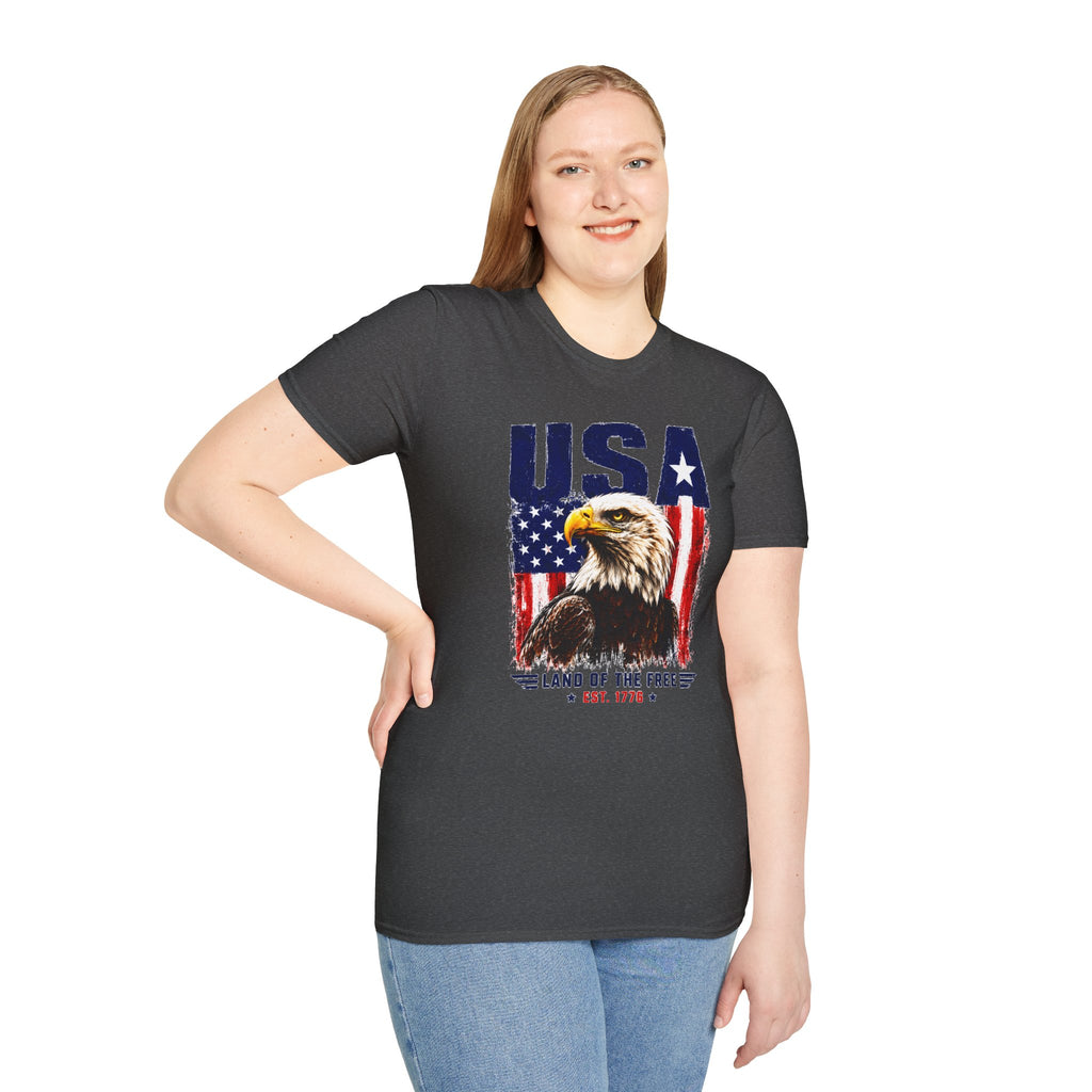 USA Eagle T-Shirt — Patriotic American Flag Graphic Tee (Land of the Free)