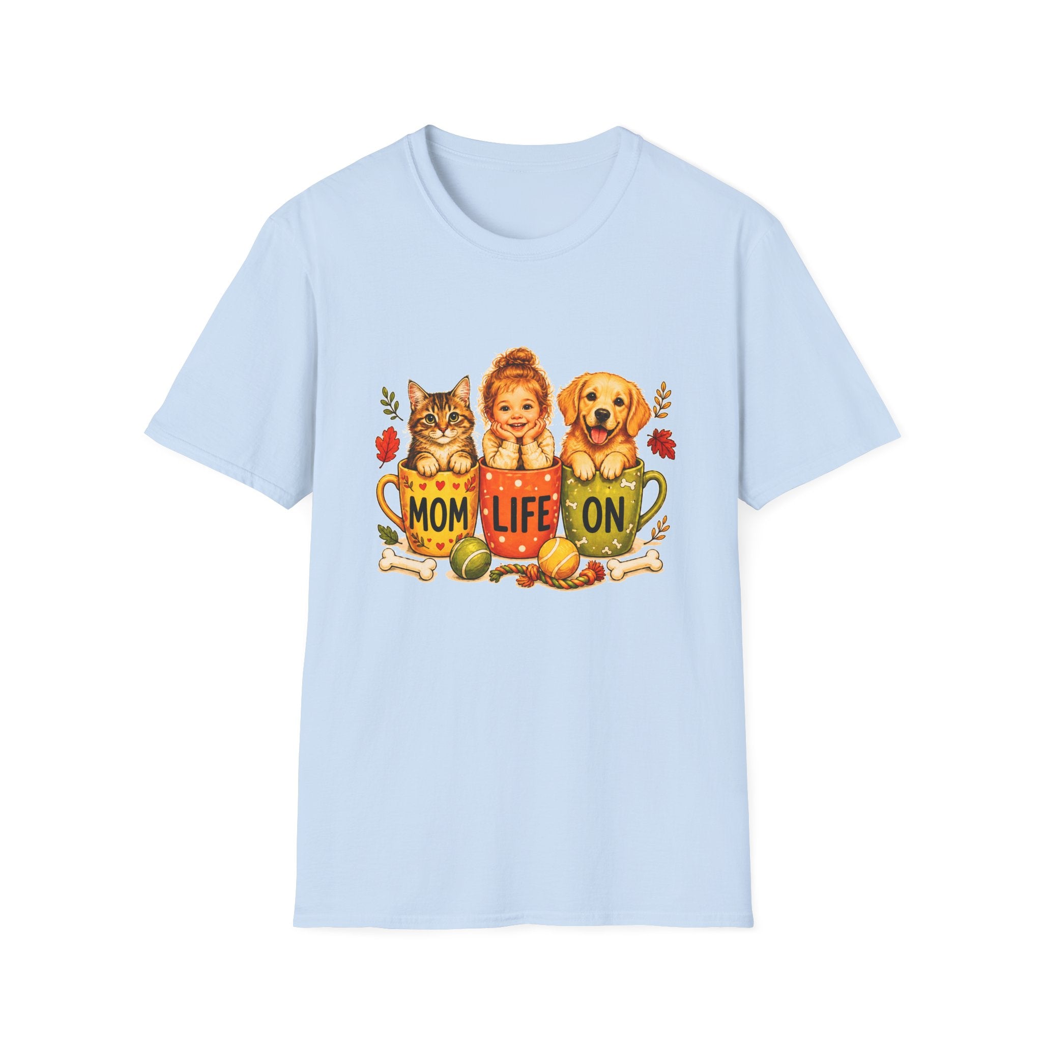 Mom Life Shirt, Dog Cat Mom T-Shirt, Cute Mom Graphic Tee, Pet Lover Shirt, Funny Mom Life Tee, Gift for Mom