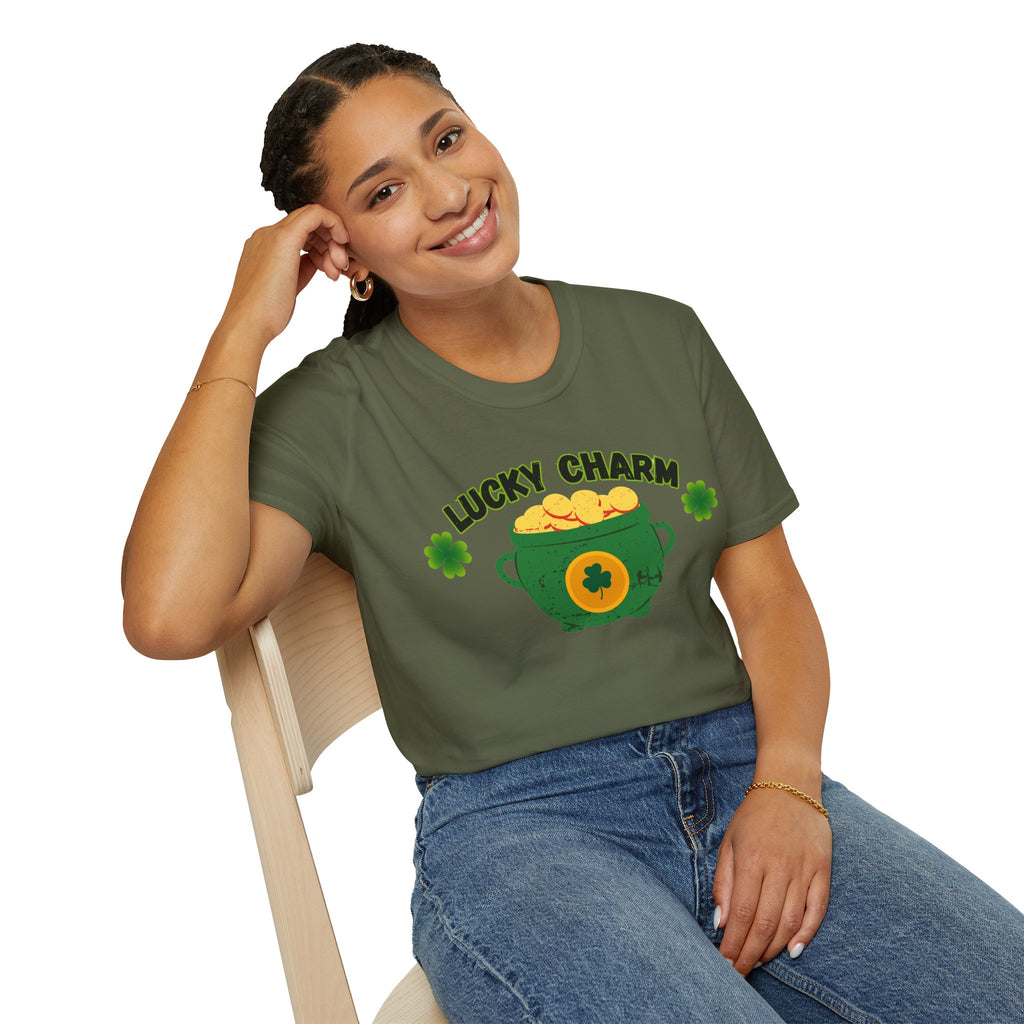 Lucky Charm T-Shirt — Pot of Gold & Shamrock St. Patrick's Day Tee