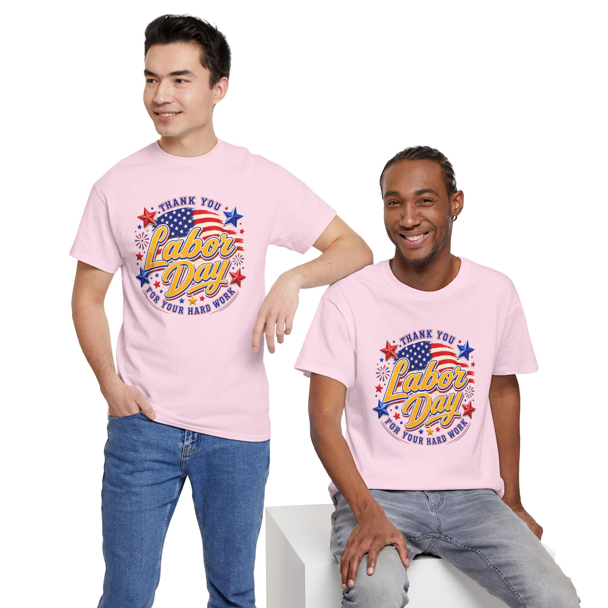 Labor Day T-Shirt — "Thank You Labor Day For Your Hard Work" Patriotic Holiday Tee
