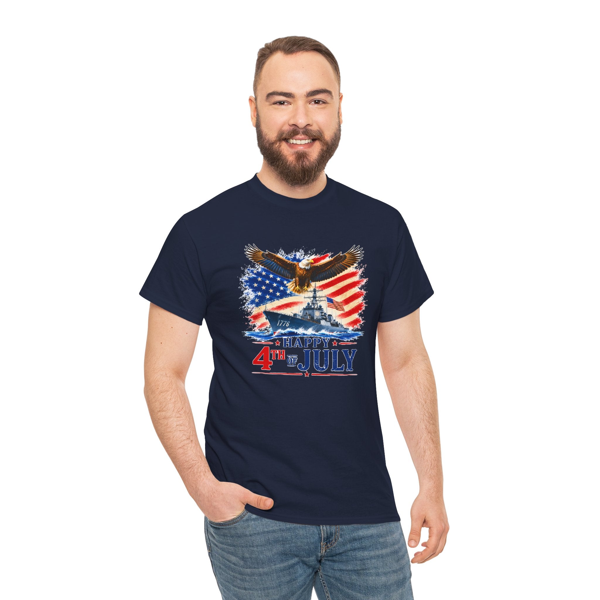 Happy 4th of July Shirt, Patriotic Eagle T-Shirt, American Flag Tee, USA Independence Day Shirt, Freedom Eagle Gift