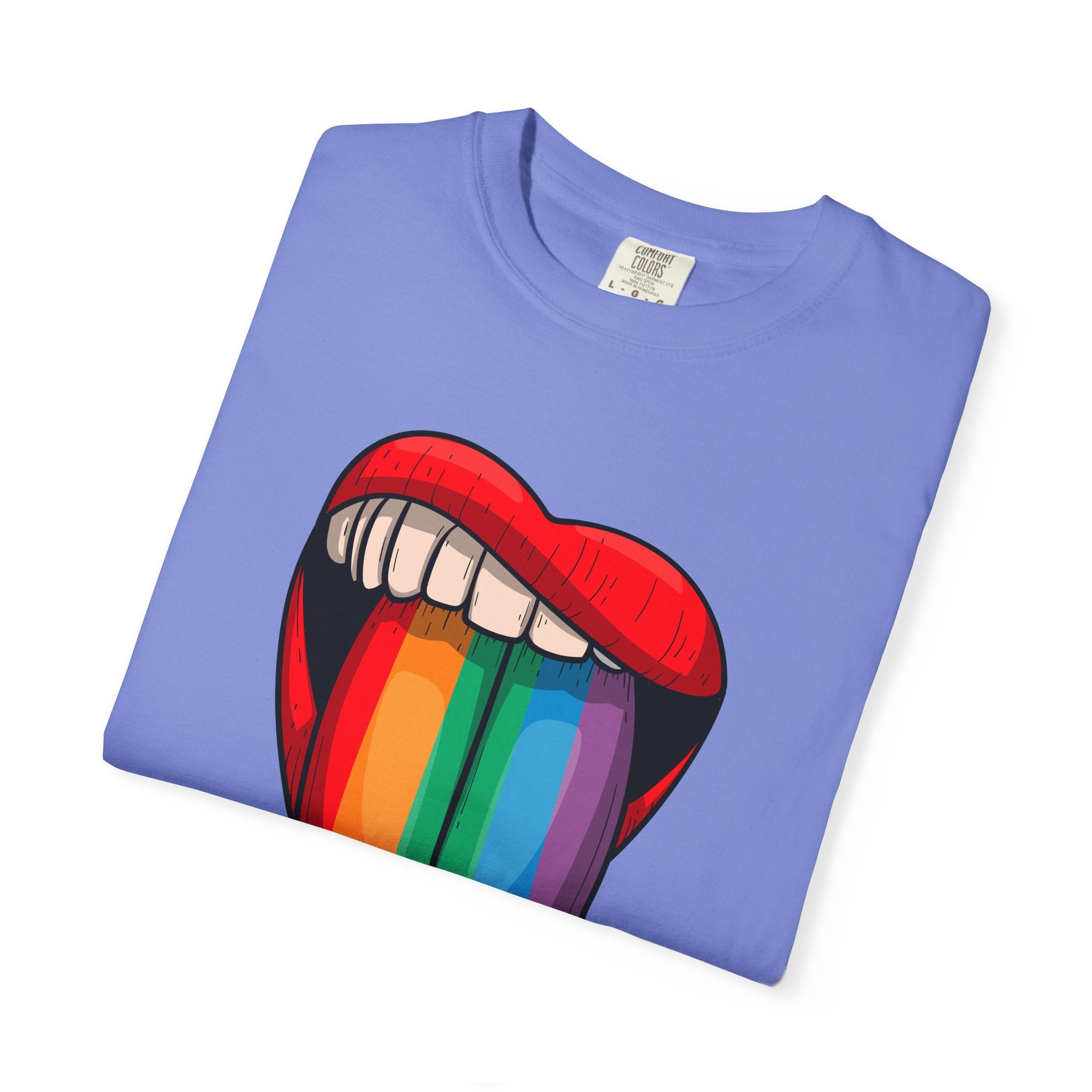 Rainbow Tongue T-Shirt — Pride Lip Graphic Tee