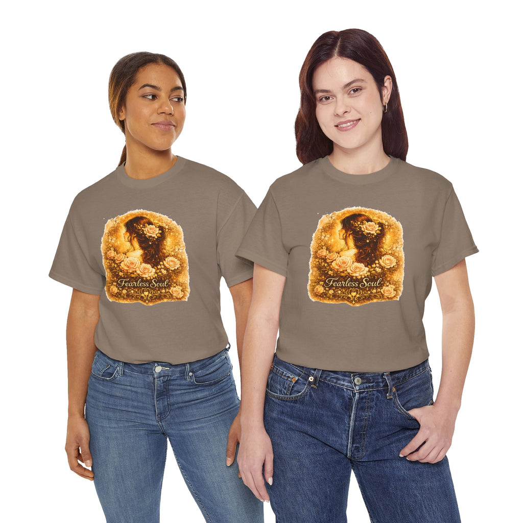 Fearless Soul Shirt, Vintage Floral Woman Tee, Feminine Aesthetic T-Shirt, Boho Graphic Tee, Cottagecore Shirt, Romantic Floral Shirt