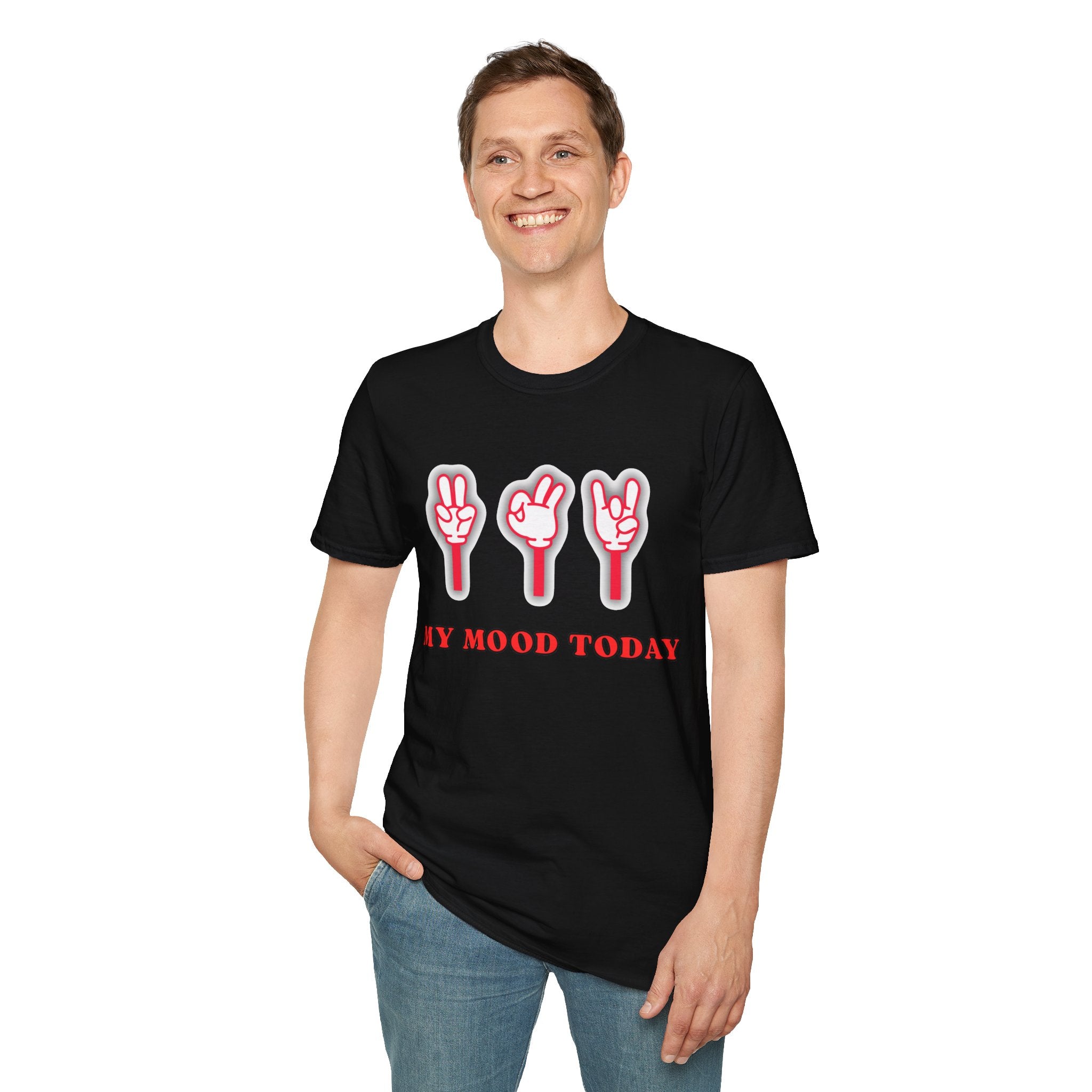 My Mood Today T-Shirt, Funny Graphic Tee, Cool Hand Signs Shirt, Unisex Casual Tee, Trendy Streetwear Gift