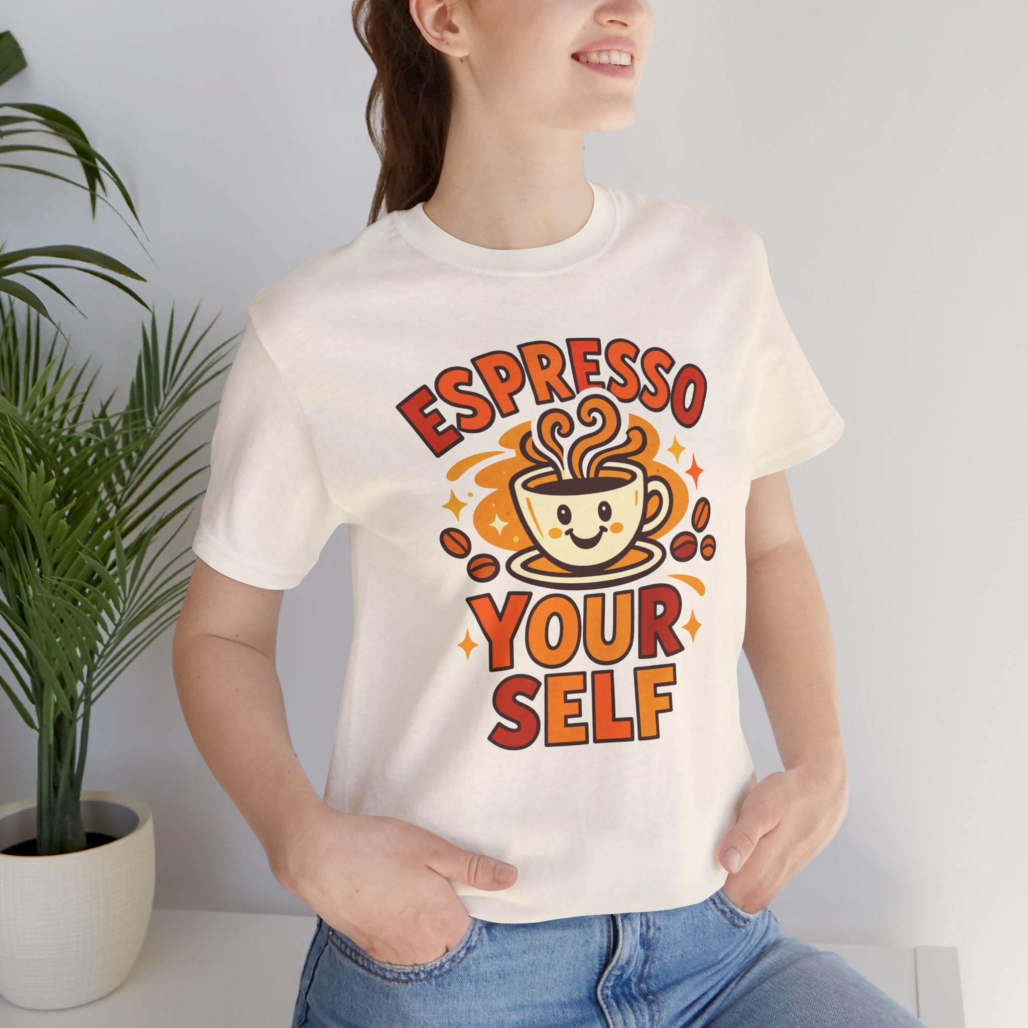 Espresso Yourself Coffee Tee — 'Espresso Your Self' Cute Coffee Cup Shirt