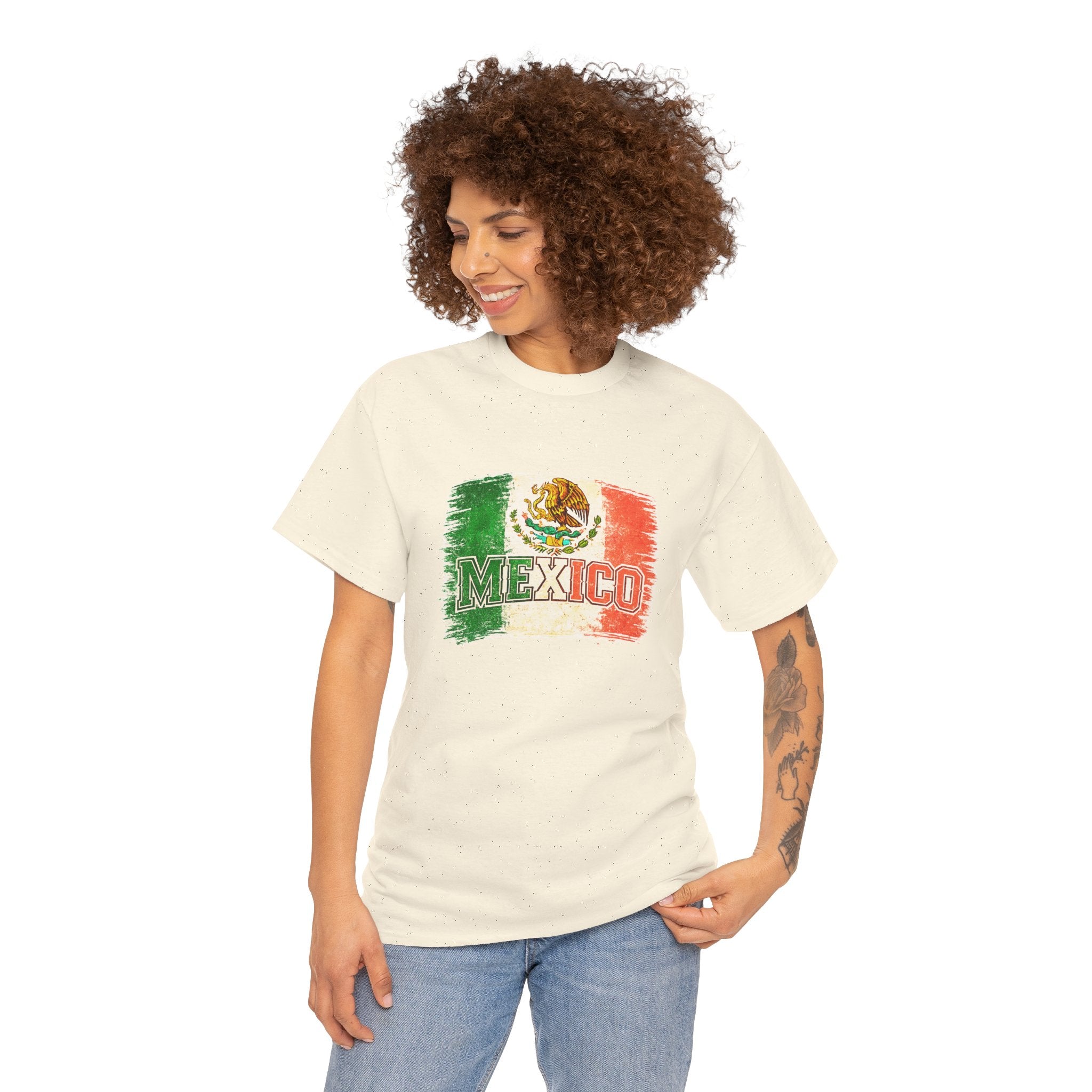 Mexico Flag Vintage T-Shirt — Distressed Mexican Emblem Tee