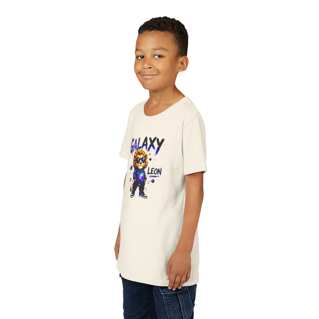 Galaxy Leon Youth T-Shirt, Space Lion Shirt for Kids, Cosmic Animal Tee, Galaxy Lion Graphic Tee, Colorful Kids Shirt, Boys Girls Unisex Tee, Gift for Kids