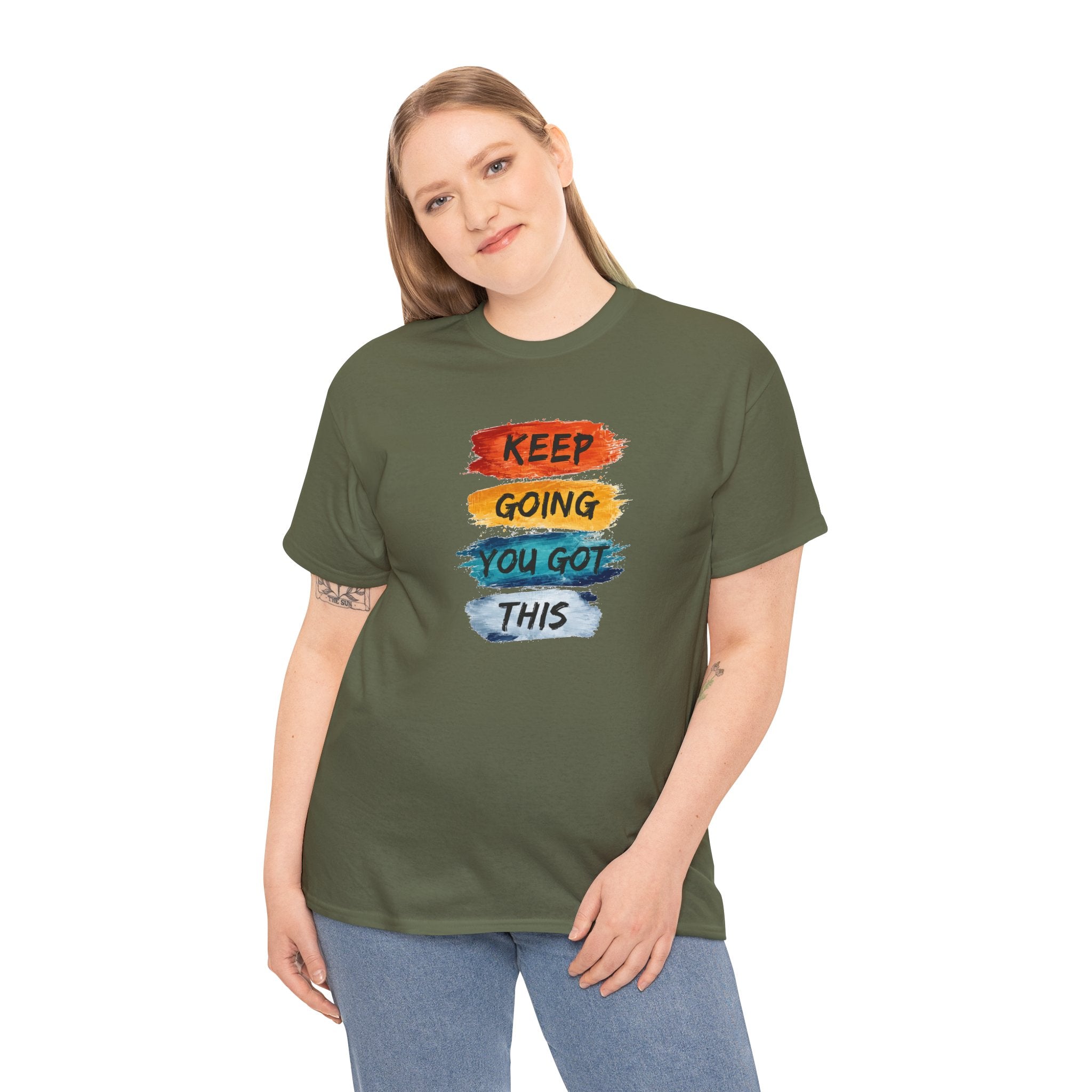 Keep Going You Got This Tee  Motivational Watercolor Brushstroke T-Shirt