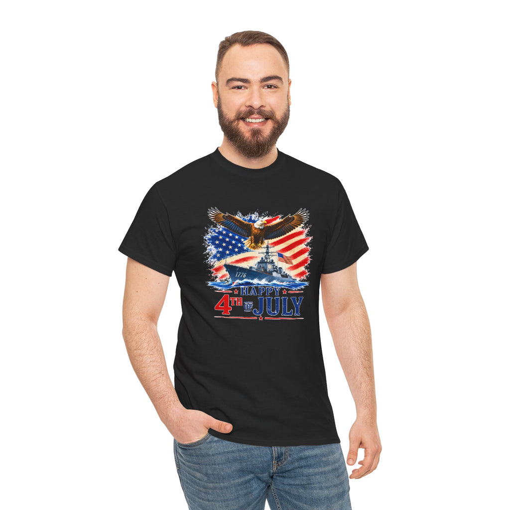 Happy 4th of July Shirt, Patriotic Eagle T-Shirt, American Flag Tee, USA Independence Day Shirt, Freedom Eagle Gift