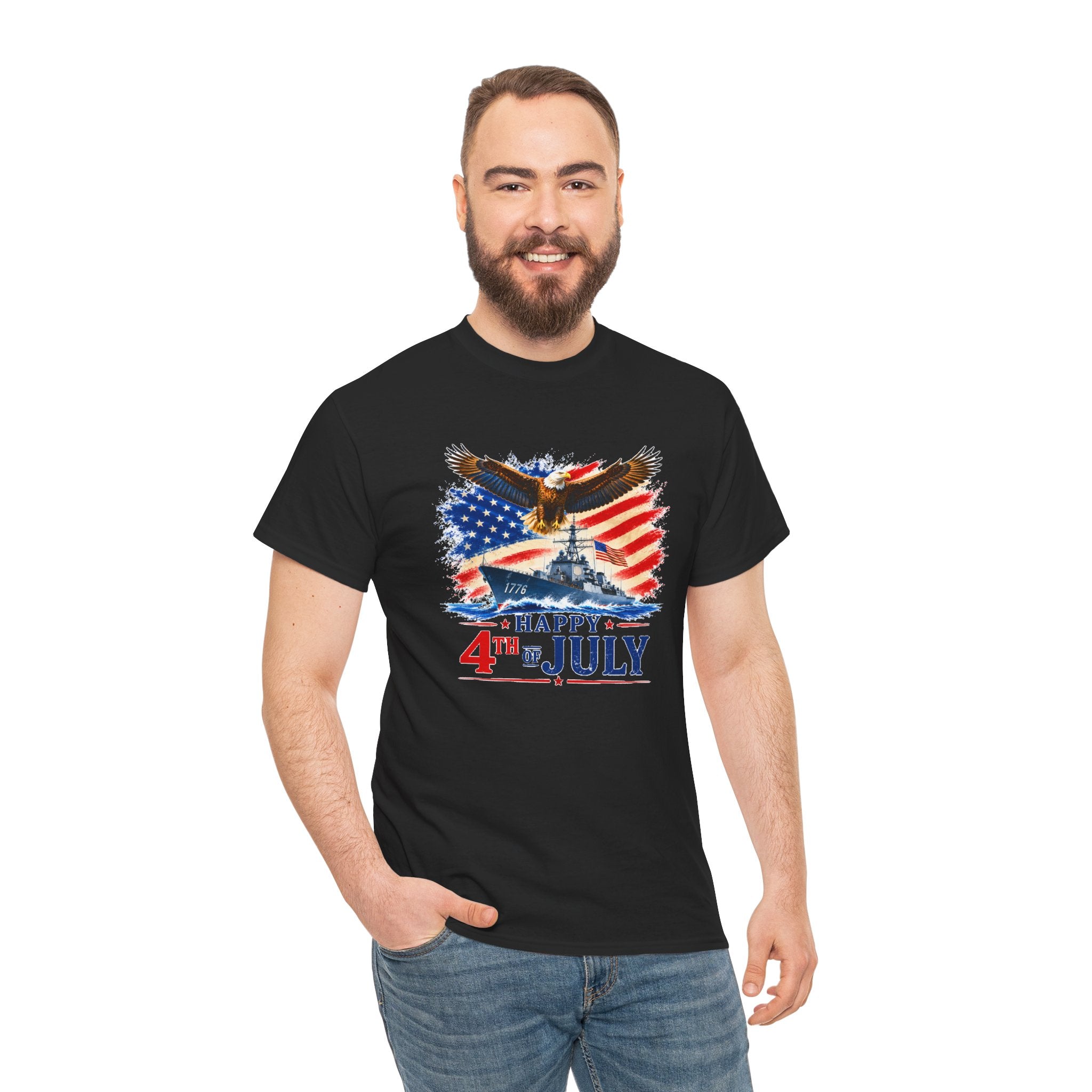 Happy 4th of July Shirt, Patriotic Eagle T-Shirt, American Flag Tee, USA Independence Day Shirt, Freedom Eagle Gift