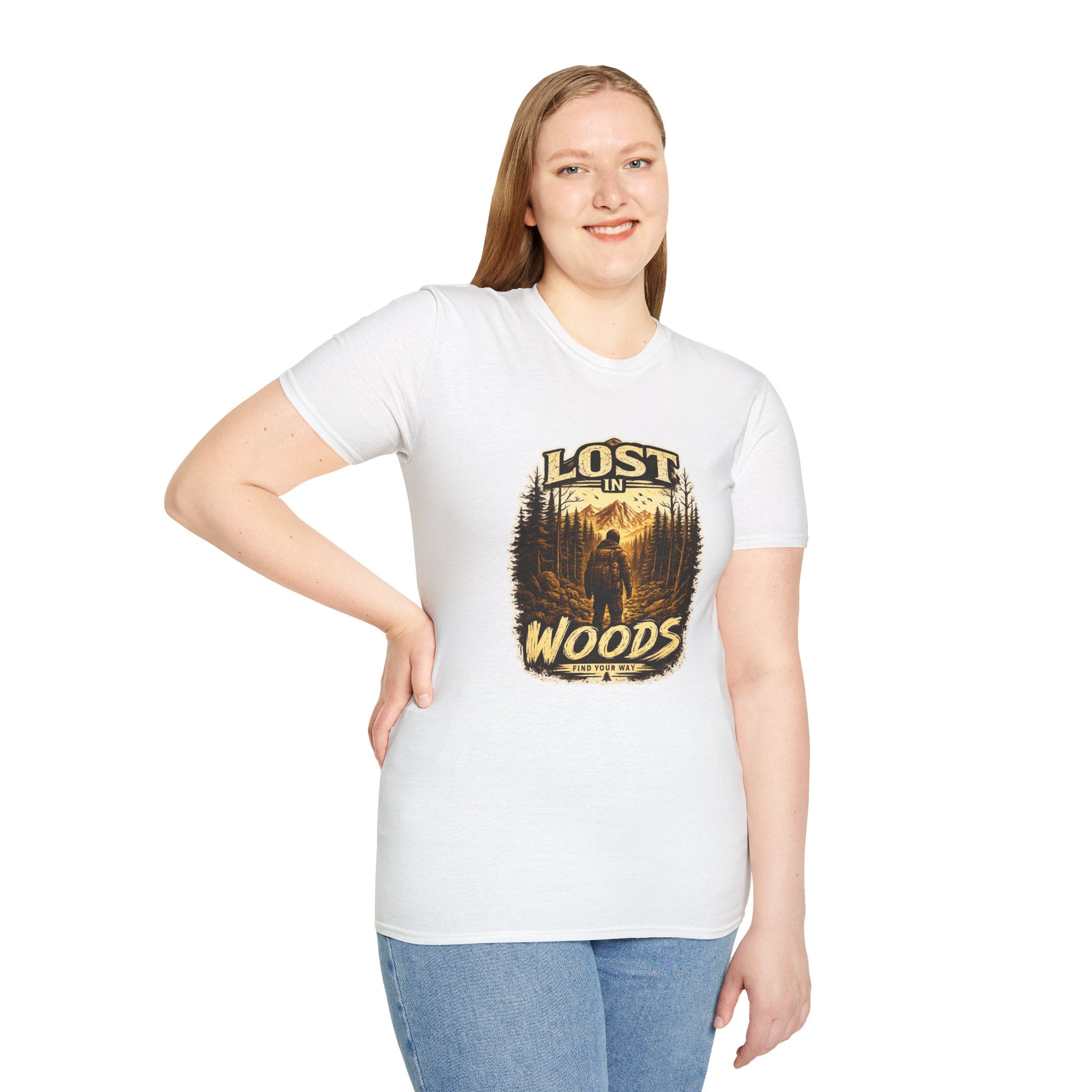 Lost in Woods Shirt | Vintage Forest Graphic Tee | Hiking Nature T-Shirt