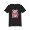 Floral Teddy Bear Kids T-Shirt, Cute Pink Bear Tee, Flower Bear Youth Shirt, Gift for Girls