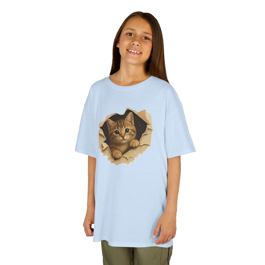 Cute Kitten Kids T-Shirt | Funny Cat Graphic Tee for Boys & Girls | Adorable Kitty Shirt | Gift for Cat Lovers Kids