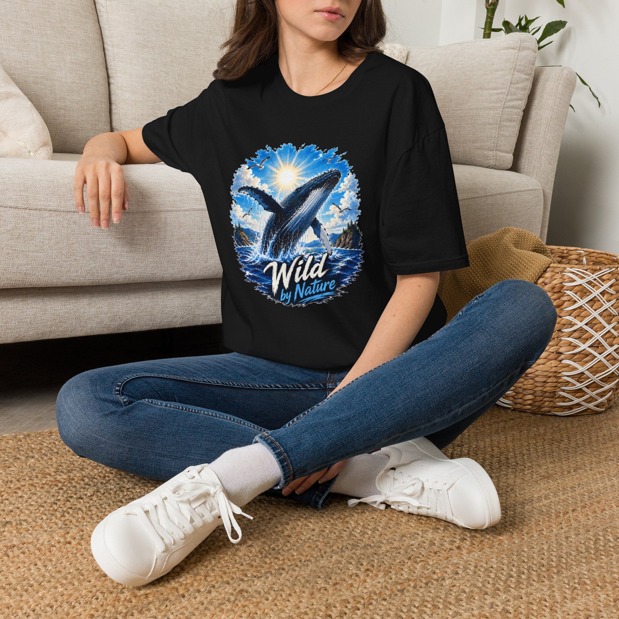 Whale T-Shirt, Ocean Whale Graphic Tee, Wild Nature Shirt, Ocean Lover Gift