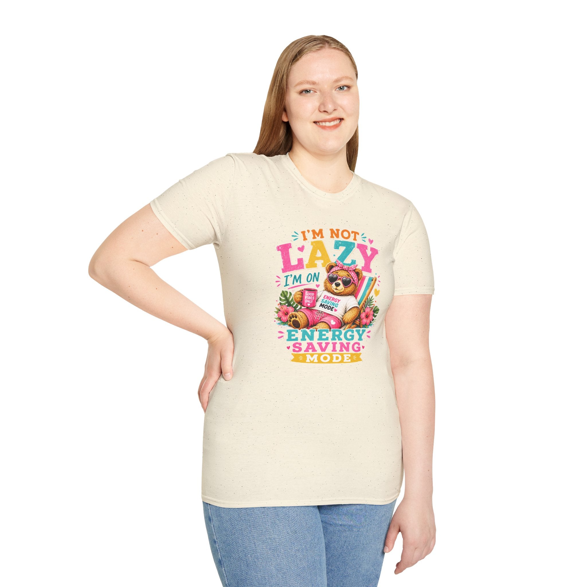 Funny Sloth Shirt, I'm Not Lazy I'm On Energy Saving Mode Tee, Cute Animal Graphic T-Shirt