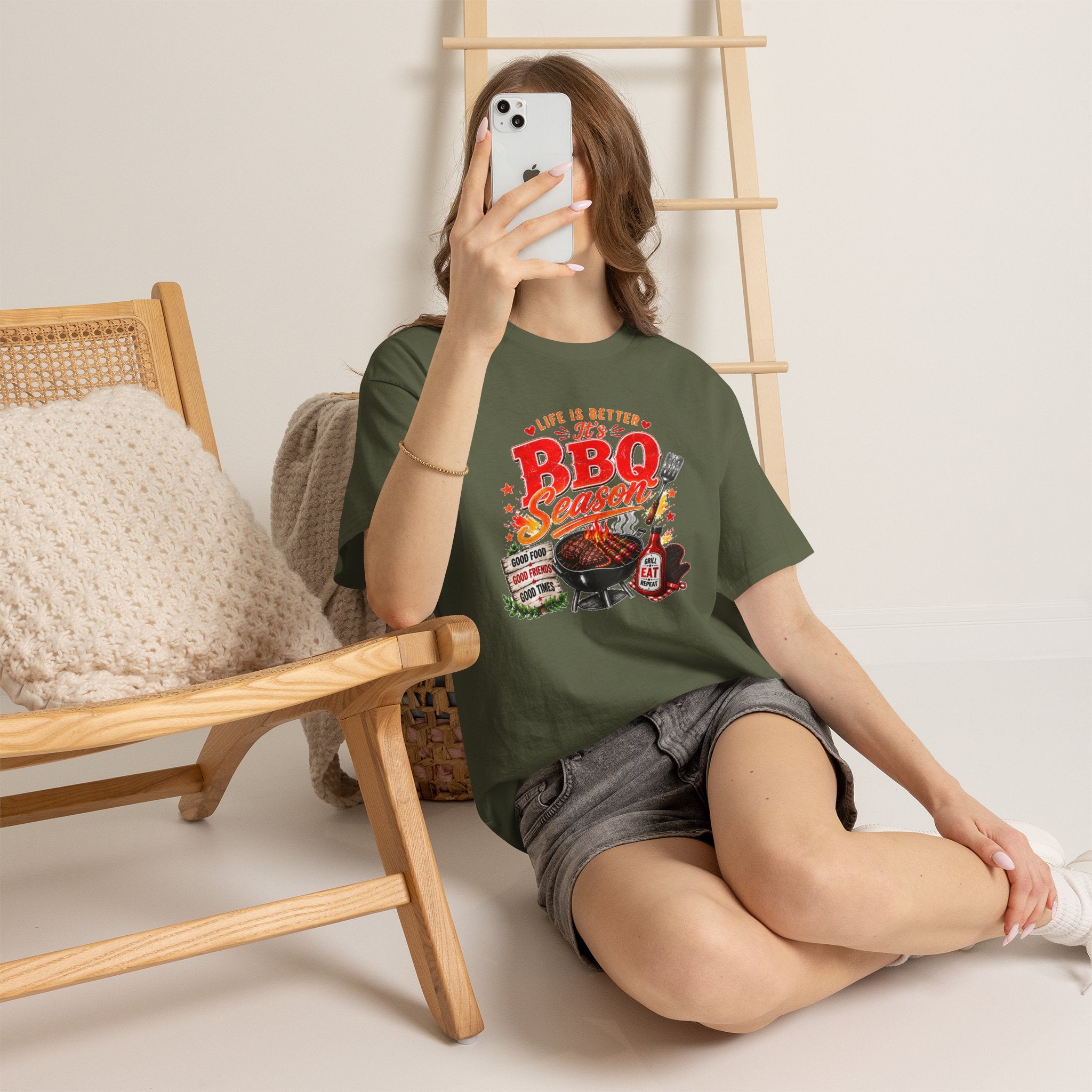 BBQ Season T-Shirt | Life Is Better It's BBQ Season Tee | Funny Grill Shirt | Summer Cookout Shirt | Barbecue Lover Gift | Backyard BBQ Tee