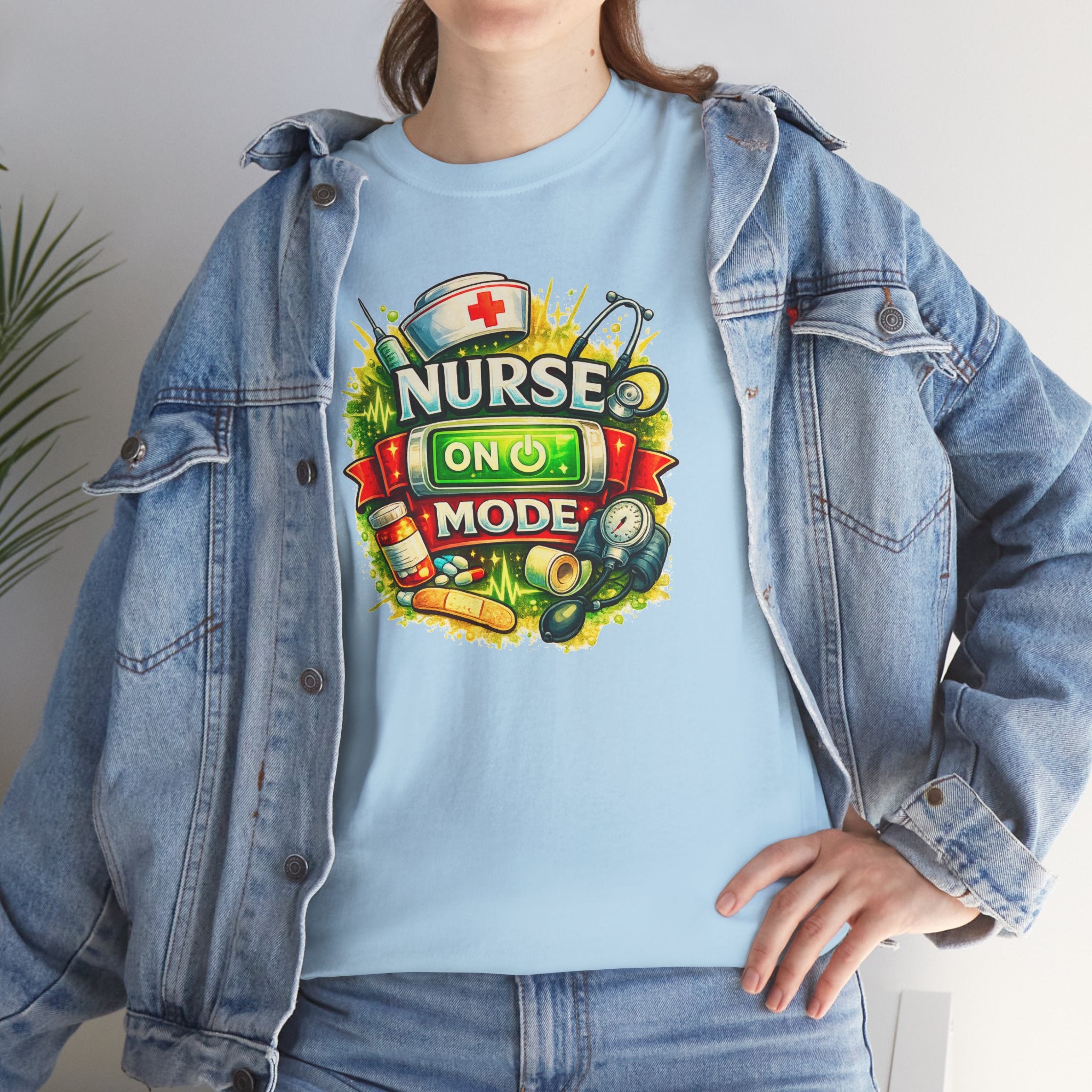 Nurse On Mode T-Shirt — Graphic Nursing Tee for Nurses & Healthcare Workers