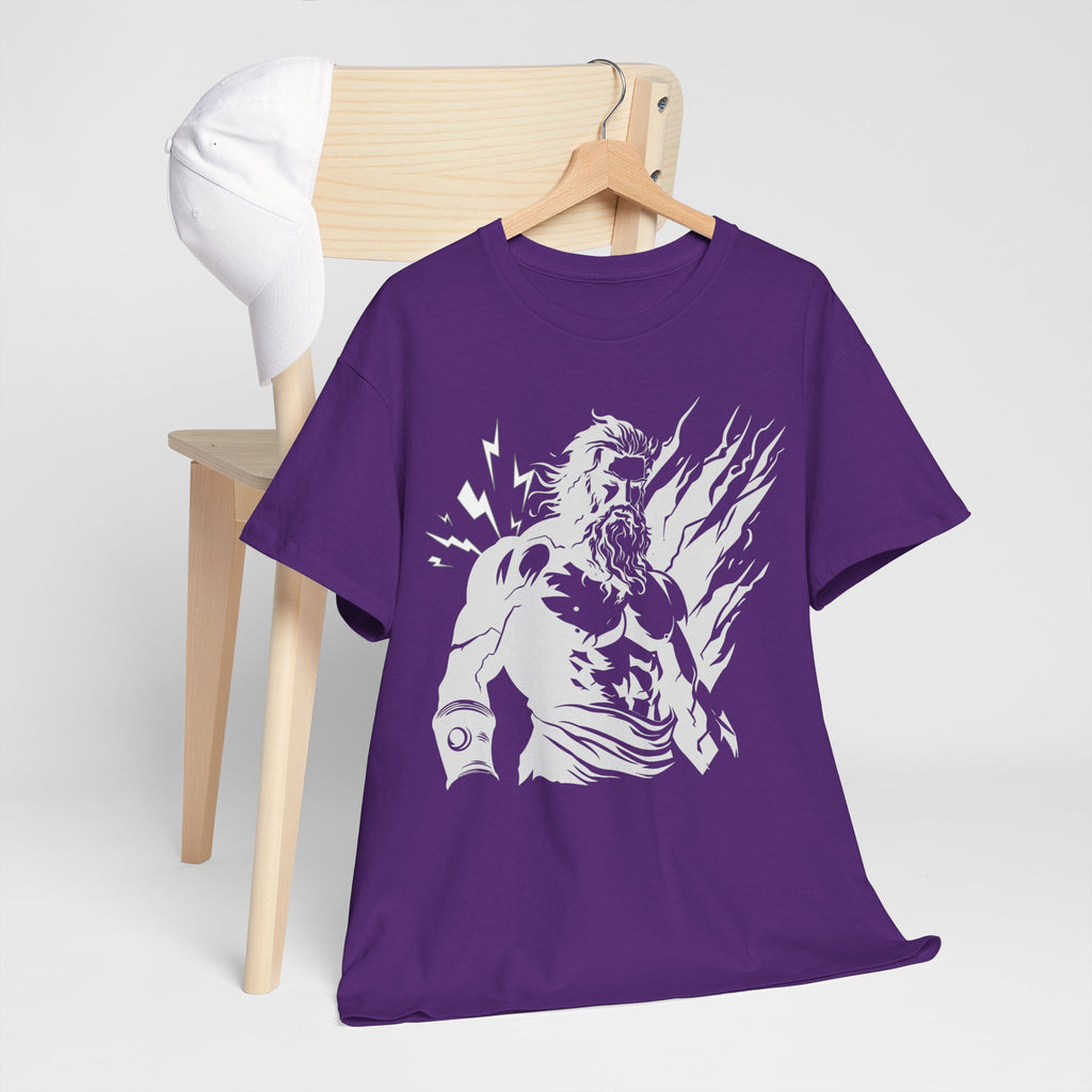 Mythic Thunder God Tee — Vintage Lightning Warrior Graphic T-Shirt
