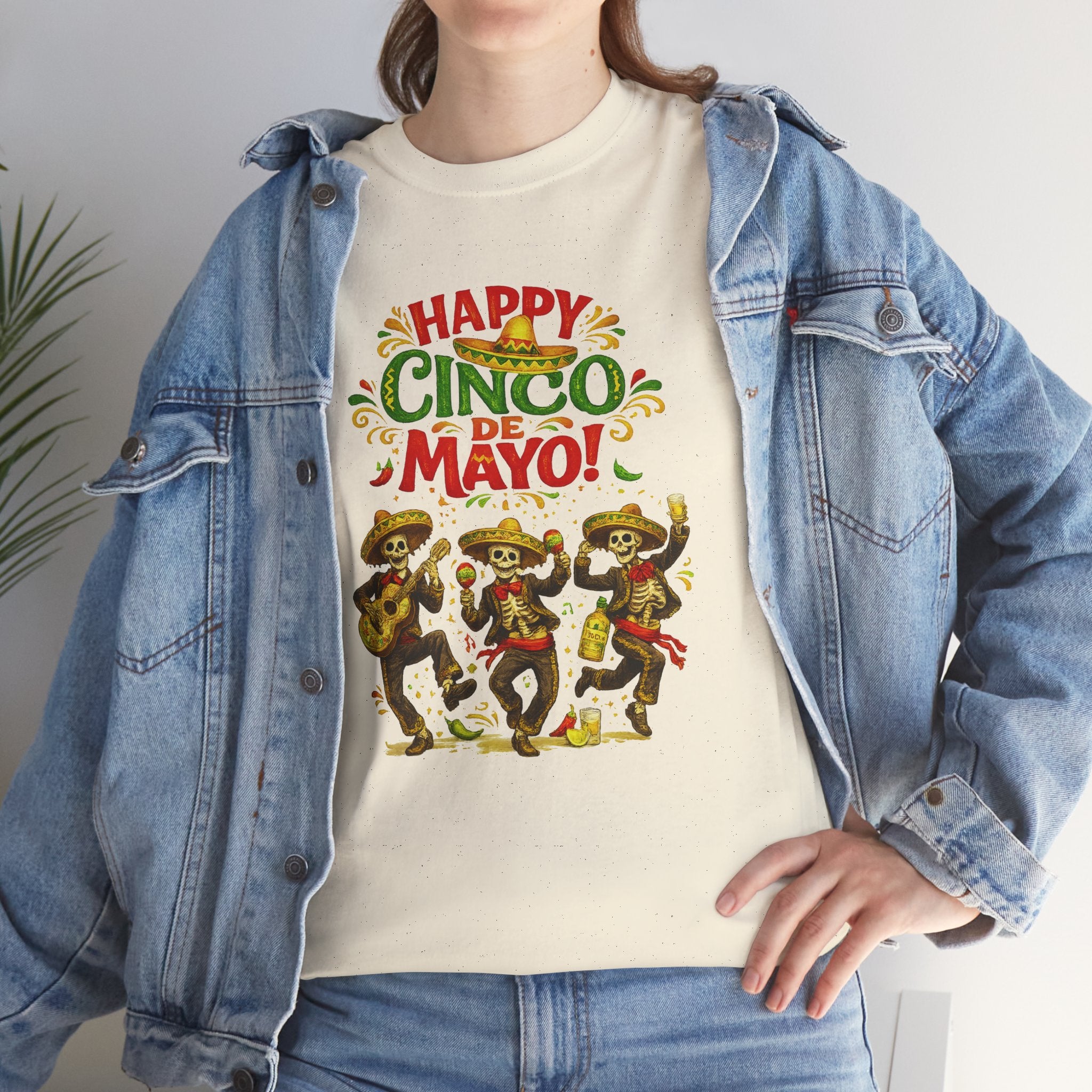 Cinco De Mayo Shirt, Happy Cinco De Mayo Tee, Dancing Skeleton Fiesta Shirt, Funny Mexican Party T-Shirt