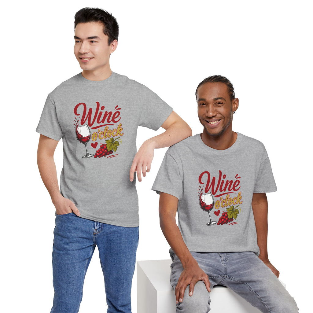 Wine T-Shirt - "Wine O'Clock" Graphic Tee for Wine Lovers