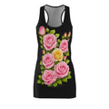 Black Rose Floral Dress | Women's Lightweight Summer Racerback Dress