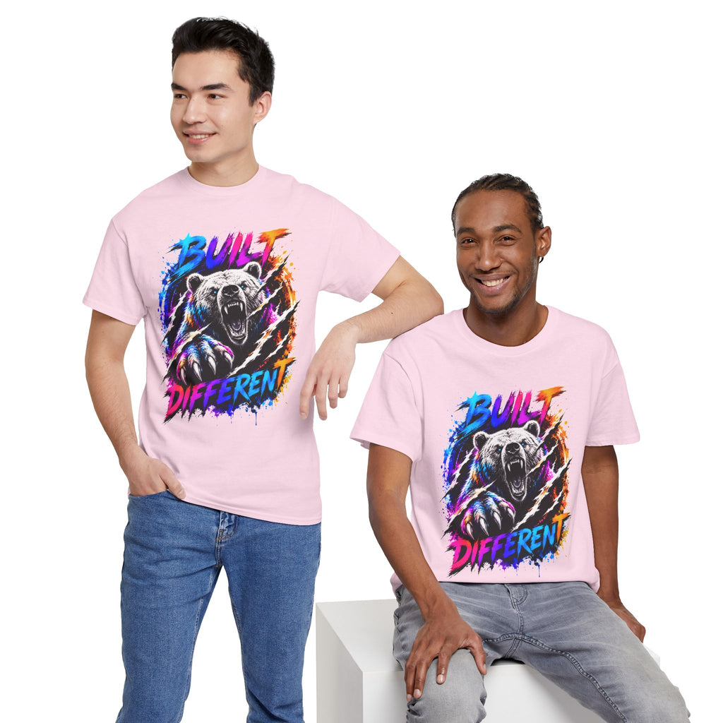 Built Different Bear T-Shirt — Bold Retro Grunge Graphic Tee