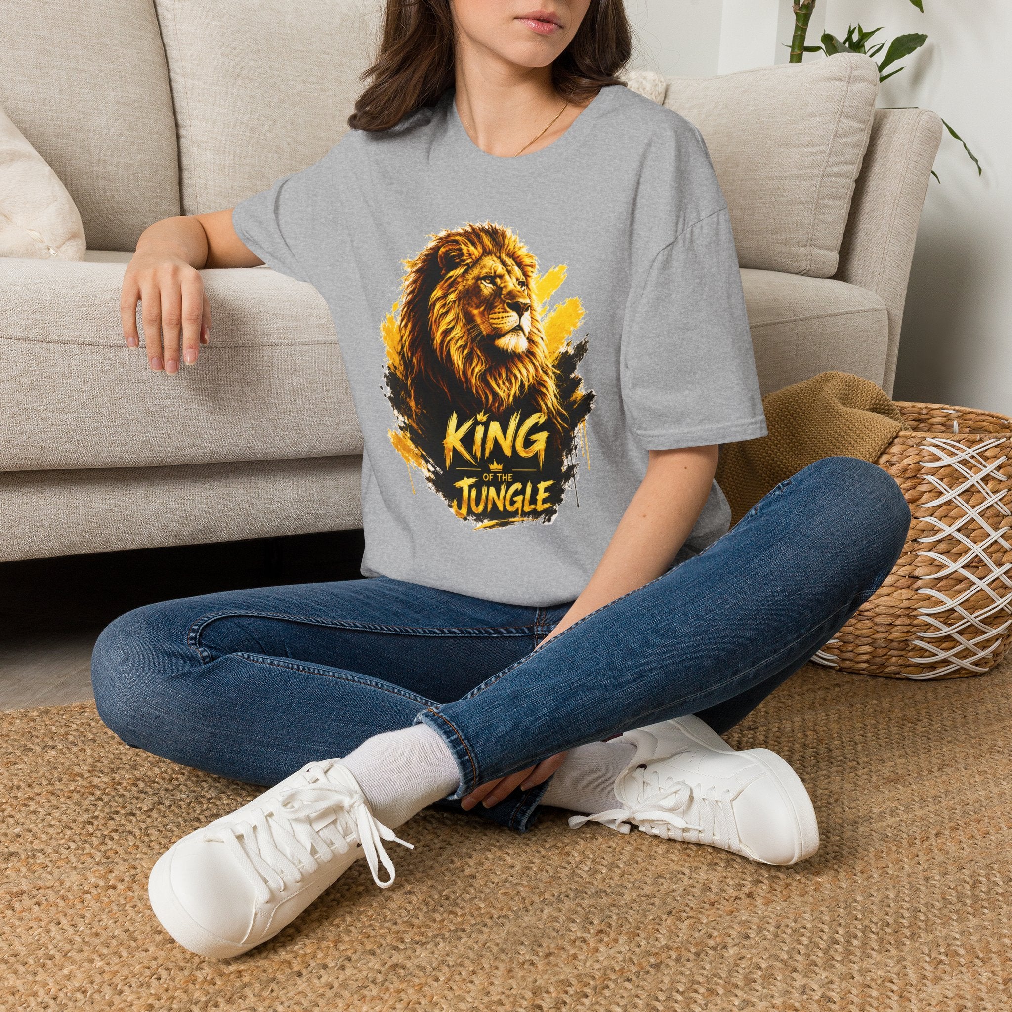 Lion Graphic T-Shirt — "King of the Jungle" Bold Wildlife Tee