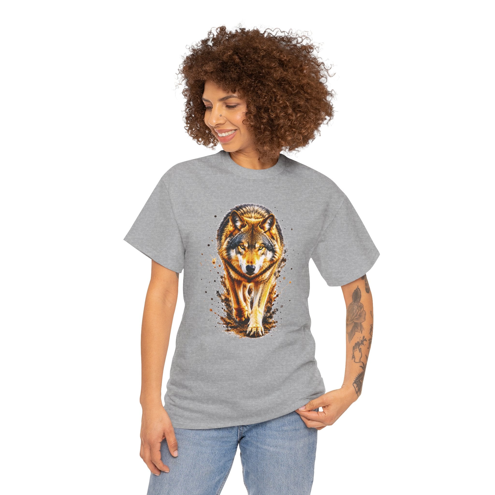 Wolf Graphic T-Shirt, Majestic Wolf Tee, Wildlife Animal Shirt, Unisex Nature Graphic Tee, Wolf Lover Gift, Forest Wolf Shirt
