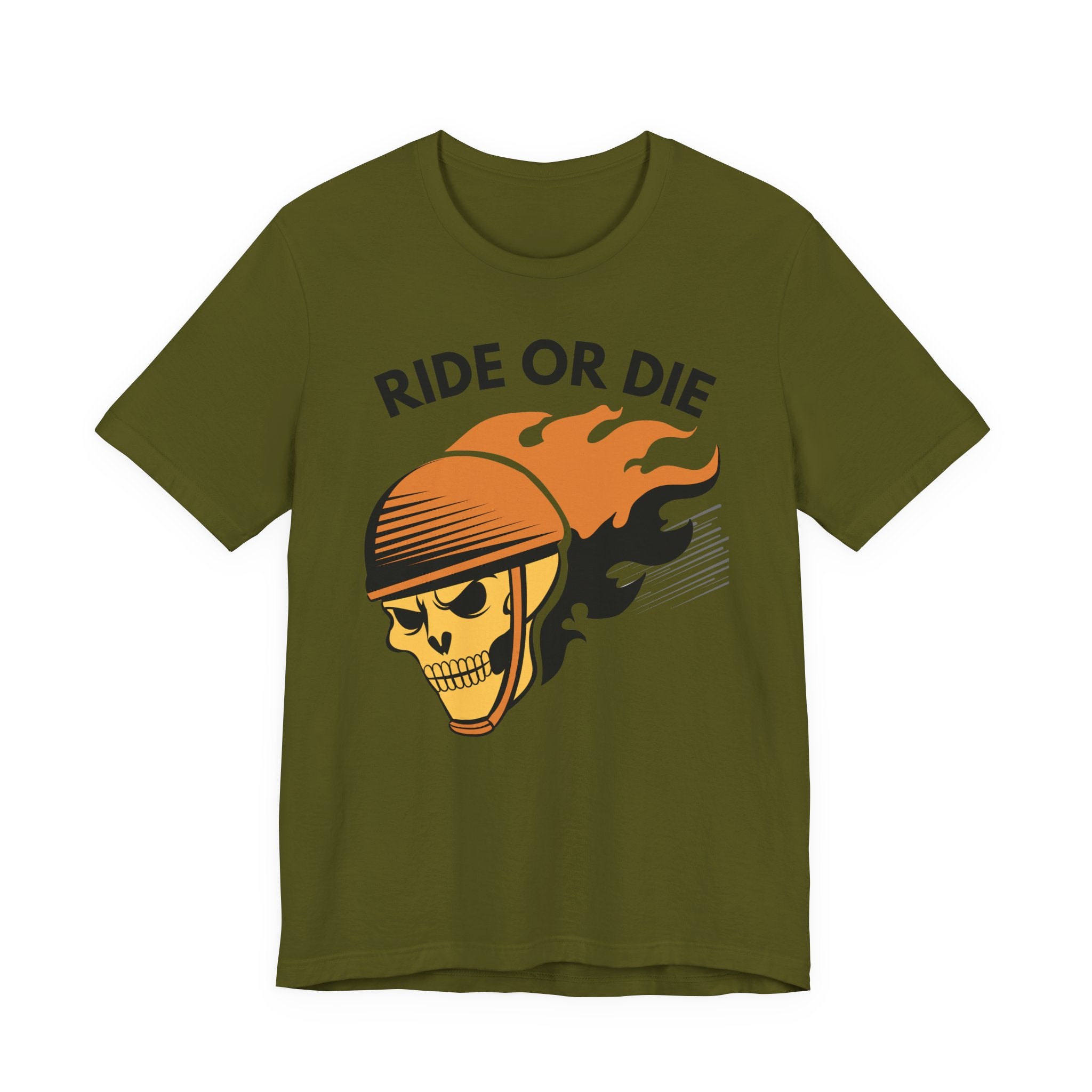 Ride or Die Skull Helmet T-Shirt | Biker Graphic Tee for Men | Vintage Motorcycle Shirt