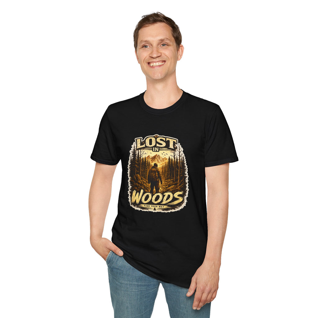 Lost in Woods Shirt | Vintage Forest Graphic Tee | Hiking Nature T-Shirt
