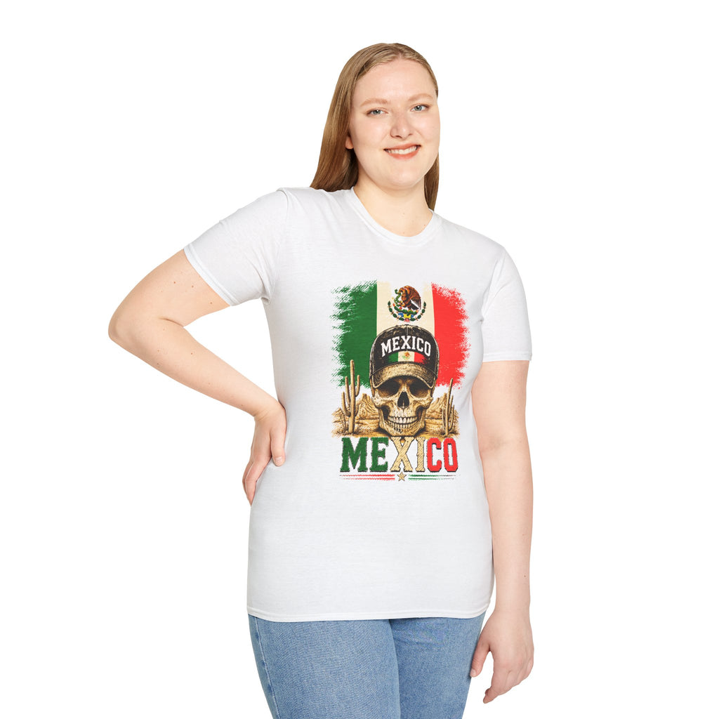 Mexico Flag Skull T-Shirt, Vintage Mexican Skull Shirt, Dia De Los Muertos Tee, Patriotic Mexico Graphic Tee, Gift for Men Women