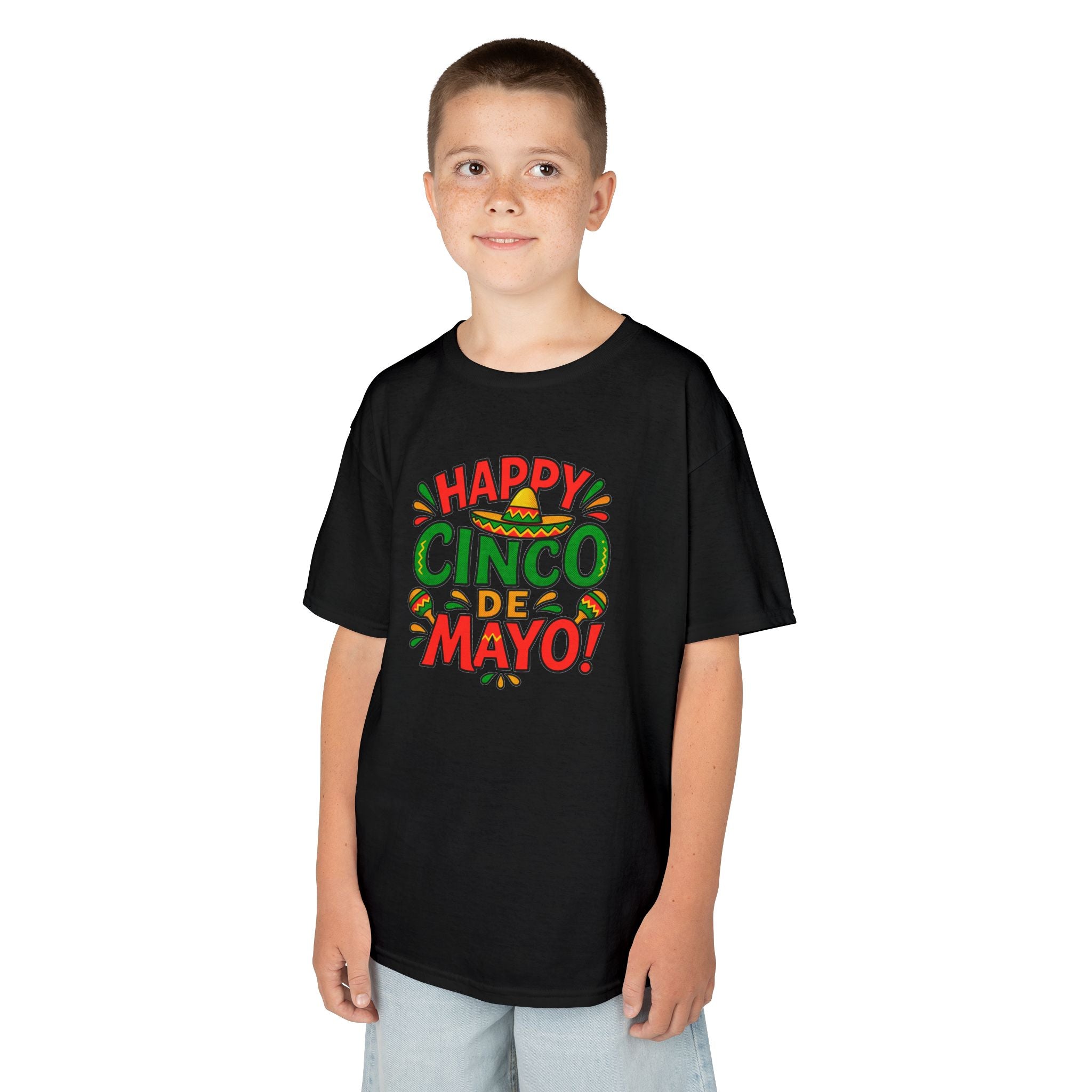 Kids "Happy Cinco de Mayo!" Tee — Festive Mexican Holiday Shirt