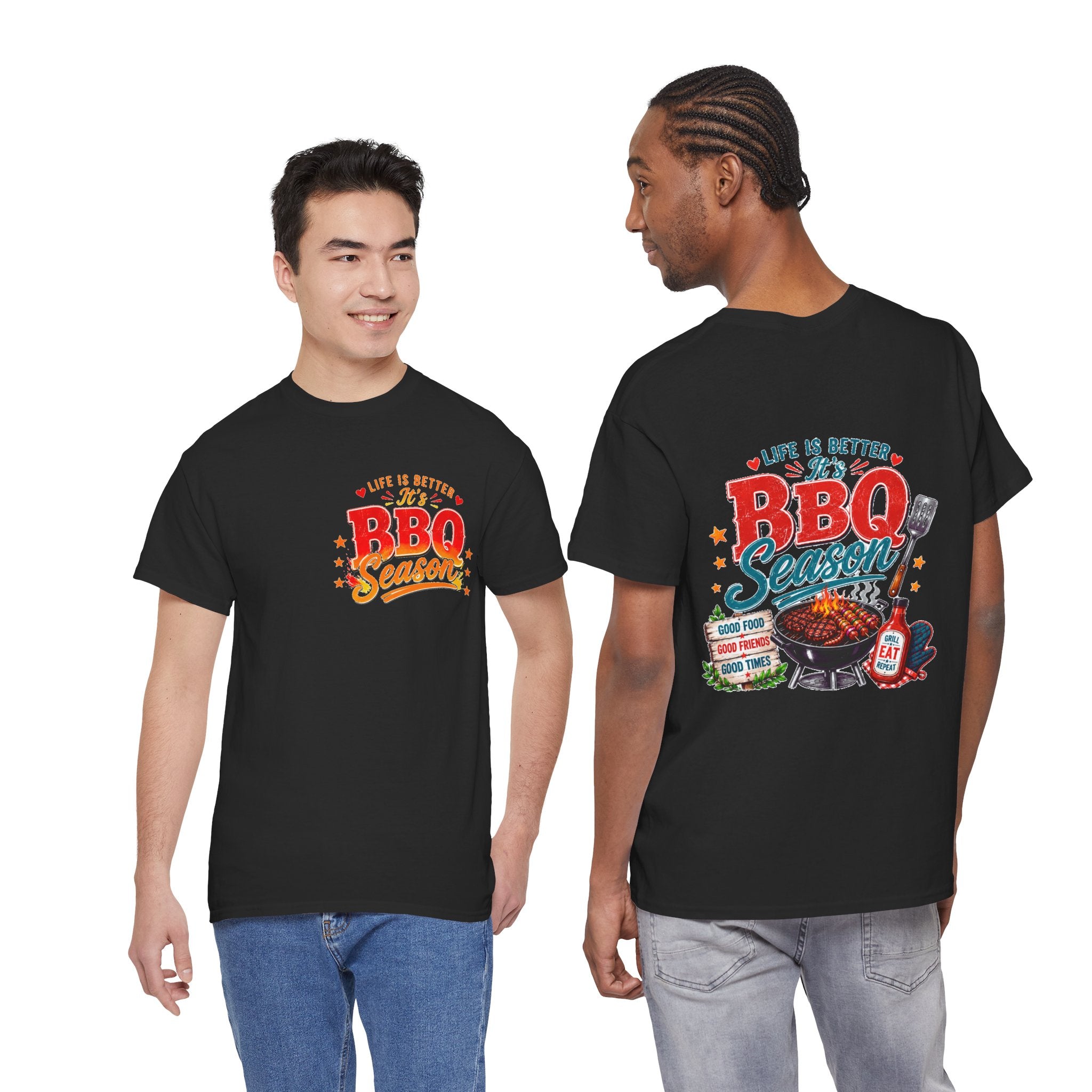 BBQ Season T-Shirt | Life Is Better It's BBQ Season Tee | Funny Grill Shirt | Summer Cookout Tee | Barbecue Lover Gift | Backyard BBQ Shirt