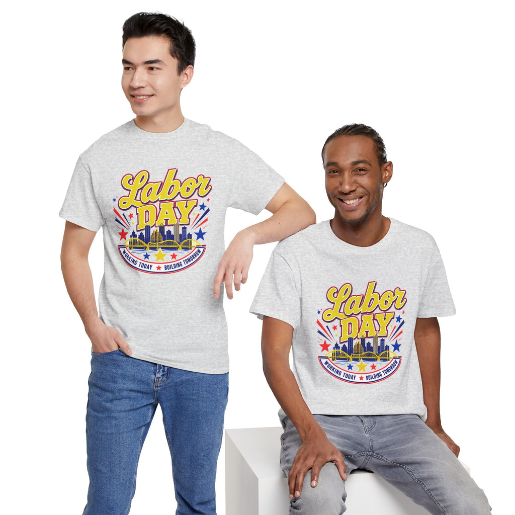 Labor Day Skyline T‑Shirt — Retro Stars & Stripes Celebration Tee
