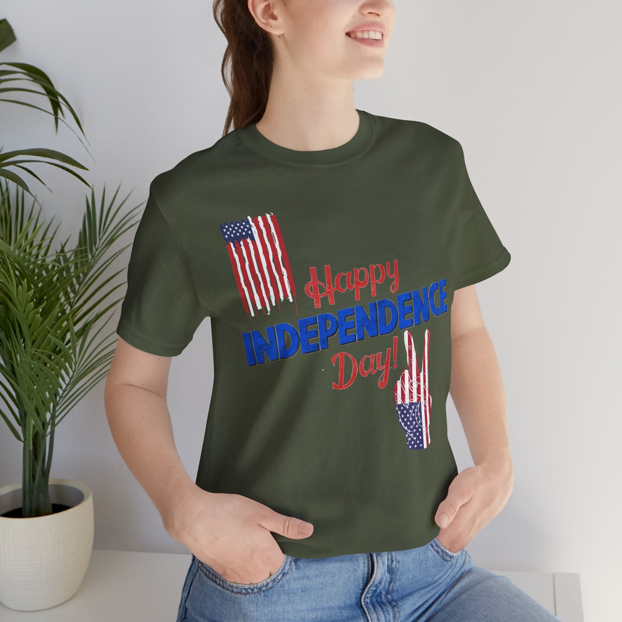 Happy Independence Day Shirt, Patriotic 4th of July T-Shirt, USA Flag Shirt, American Independence Day Tee