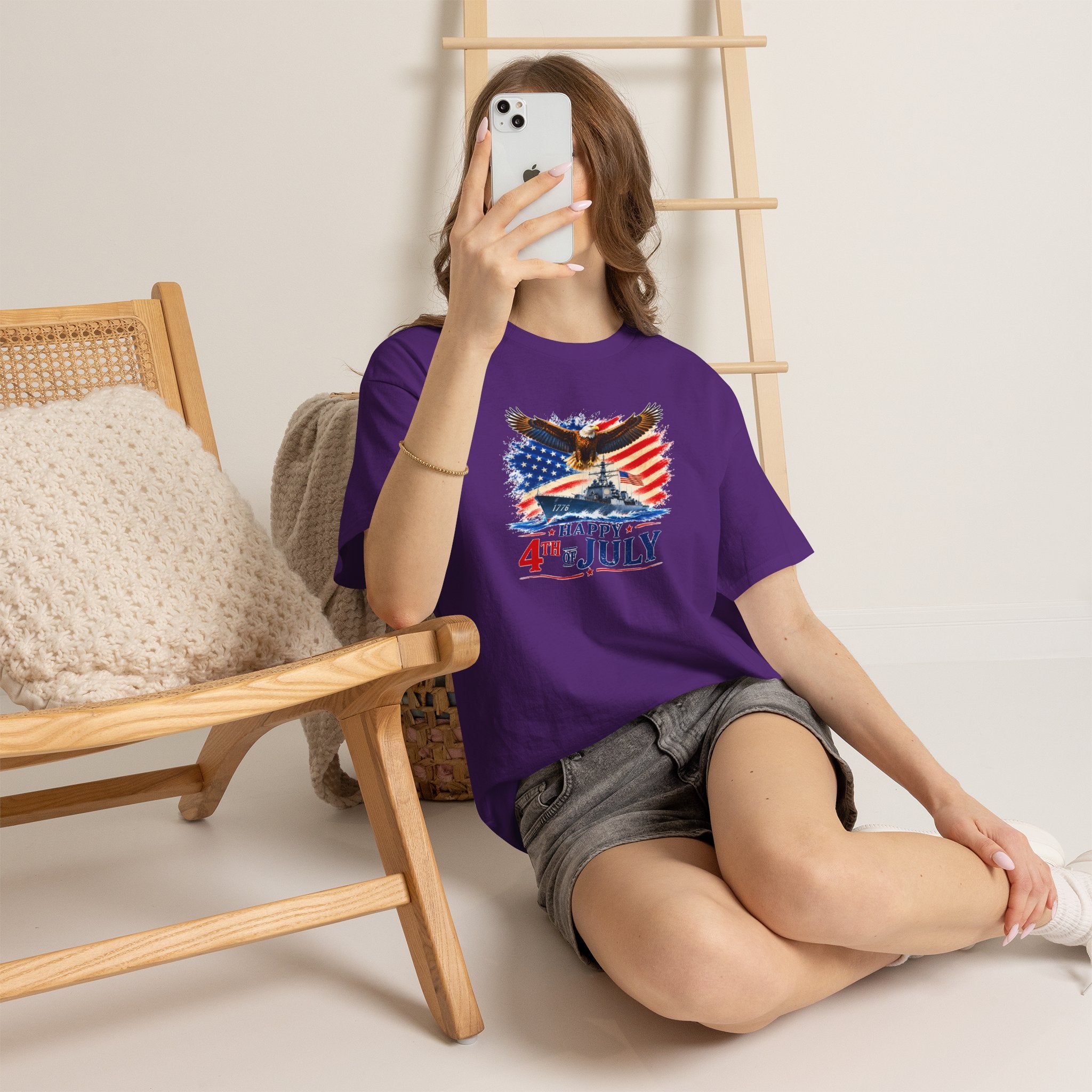Happy 4th of July Shirt, Patriotic Eagle T-Shirt, American Flag Tee, USA Independence Day Shirt, Freedom Eagle Gift