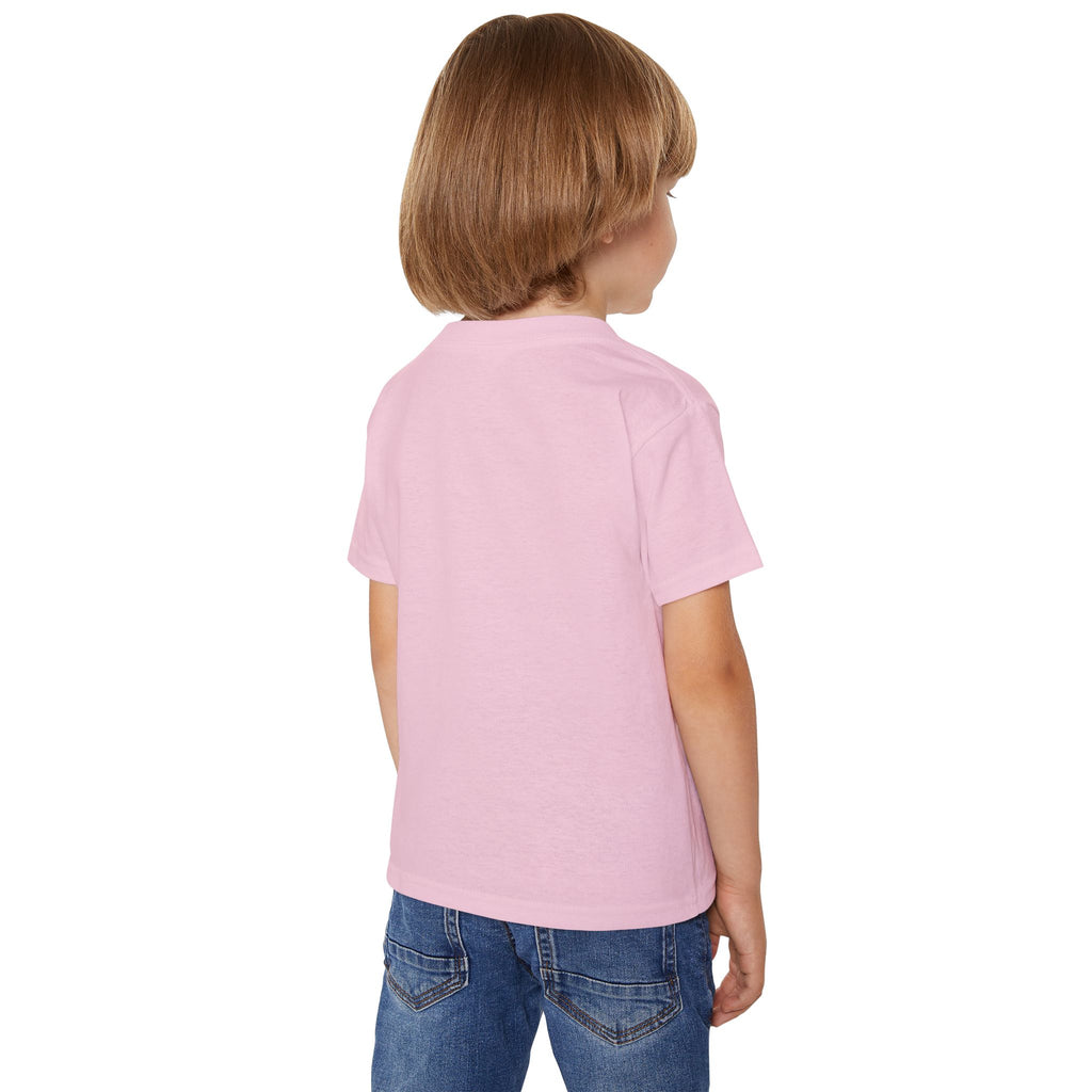 Cute Sleeping Pink Baby Dragon on Moon Toddler T-Shirt | Nursery Kids Tee | Soft Cotton Toddler Shirt