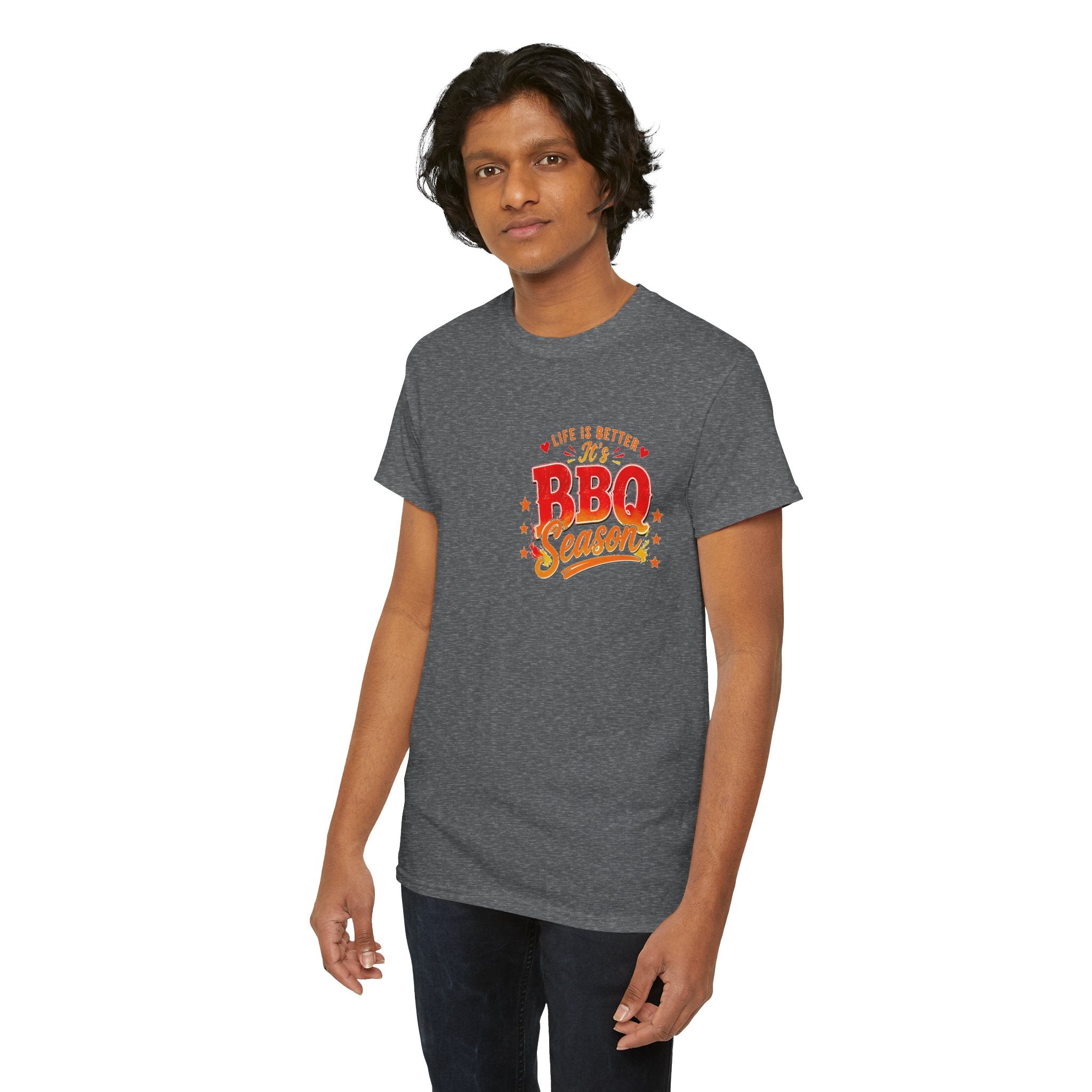 BBQ Season T-Shirt | Life Is Better It's BBQ Season Tee | Funny Grill Shirt | Summer Cookout Tee | Barbecue Lover Gift | Backyard BBQ Shirt