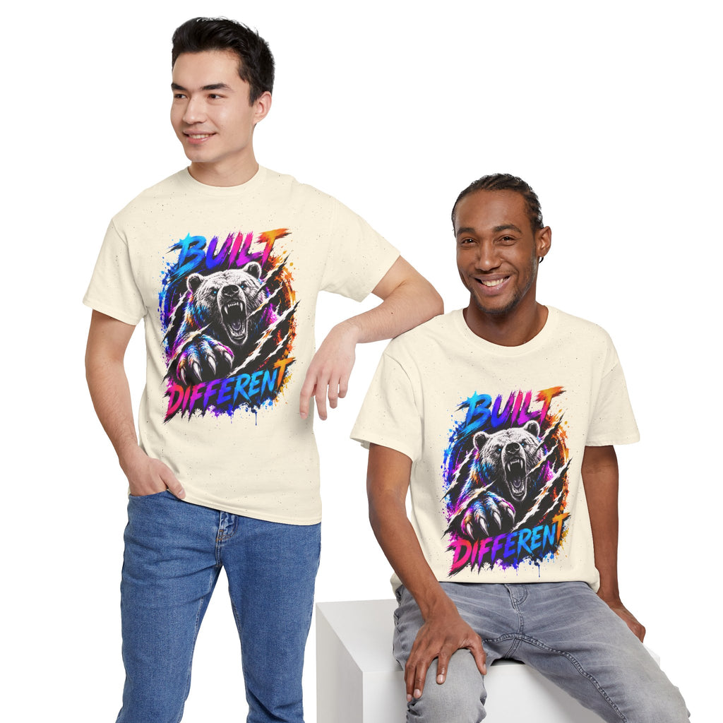 Built Different Bear T-Shirt — Bold Retro Grunge Graphic Tee