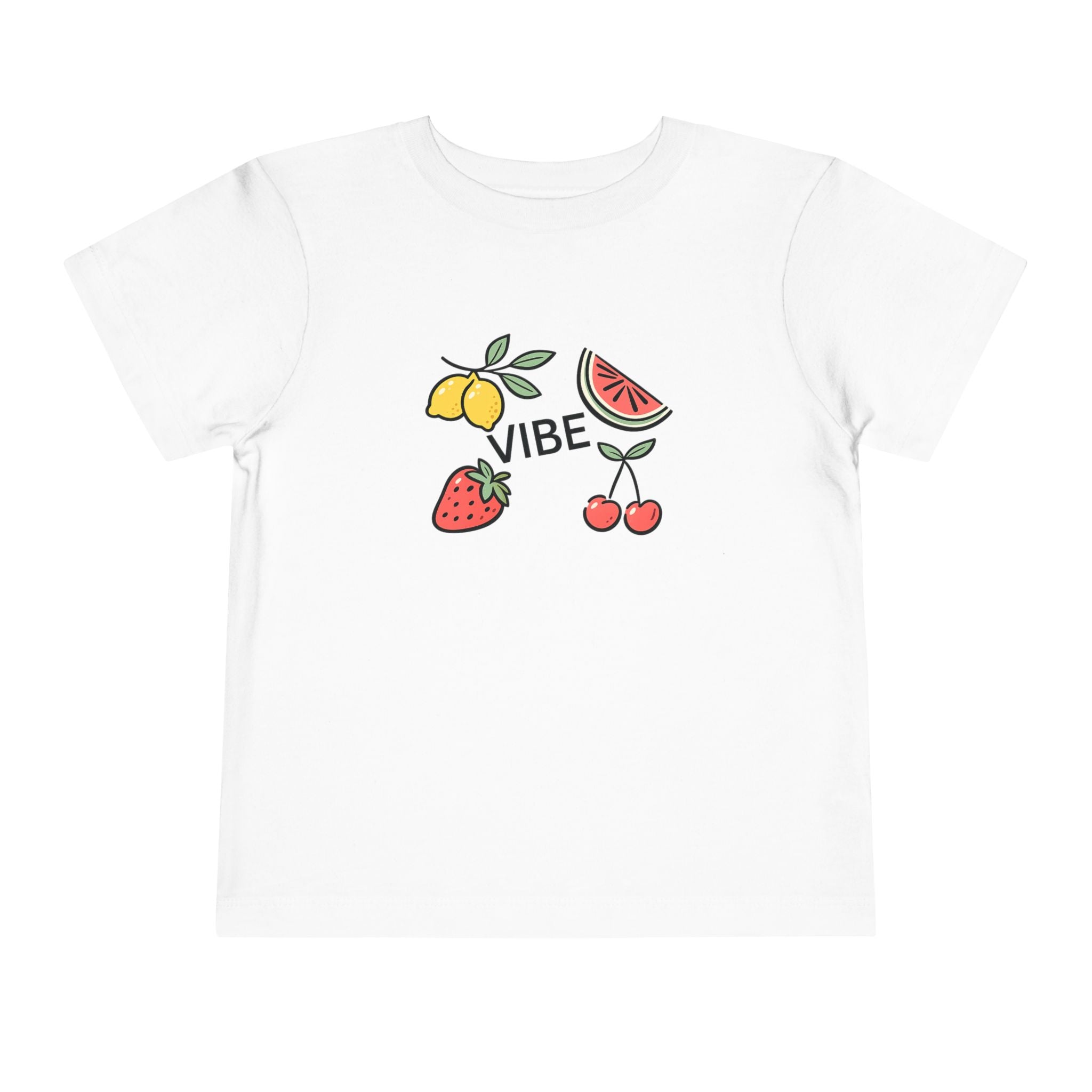 Kids Fruit Shirt Vibe Tee Toddler Summer T-Shirt Cute Lemon Strawberry Cherry Watermelon Graphic Shirt Unisex Kids Gift
