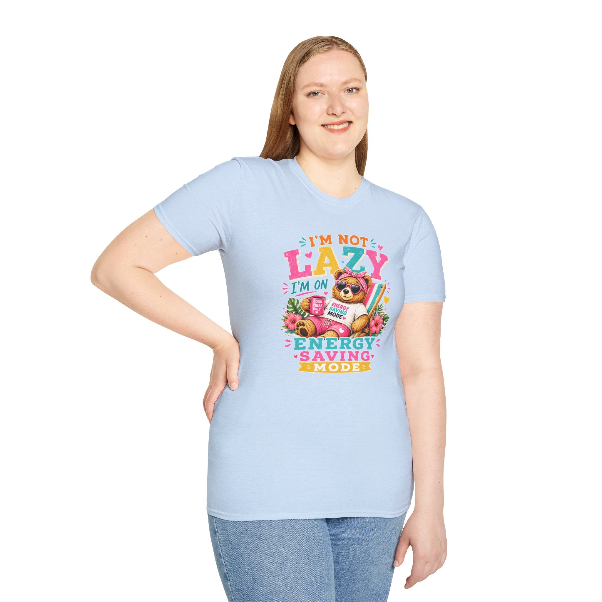 Funny Sloth Shirt, I'm Not Lazy I'm On Energy Saving Mode Tee, Cute Animal Graphic T-Shirt