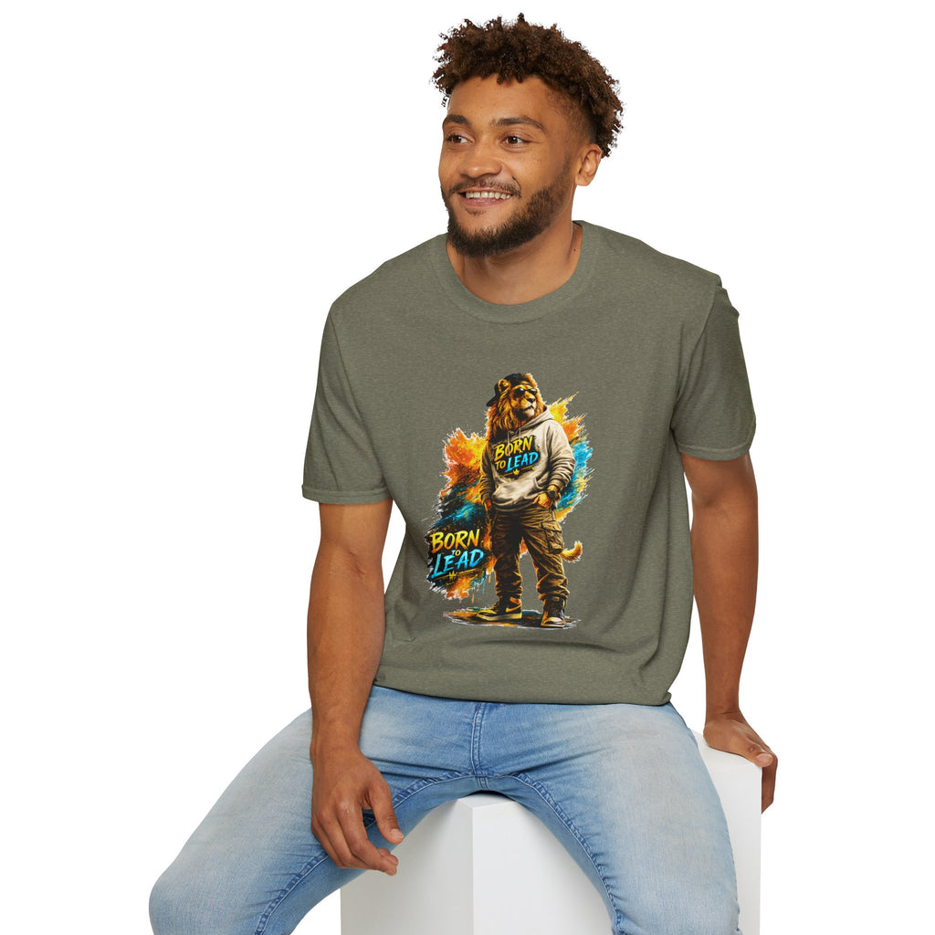 Lion 'Born to Lead' Graphic T‑Shirt — Inspirational Animal Leadership Tee
