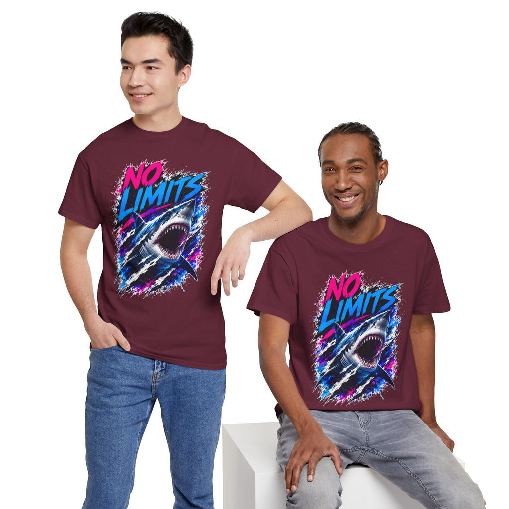 No Limits Shark T-Shirt | Great White Shark Graphic Tee | Unisex Streetwear Shirt | Ocean Lover Gift | Bold Shark Art Tee