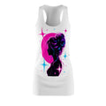 Racerback Dress — Neon Space Girl Silhouette Dress