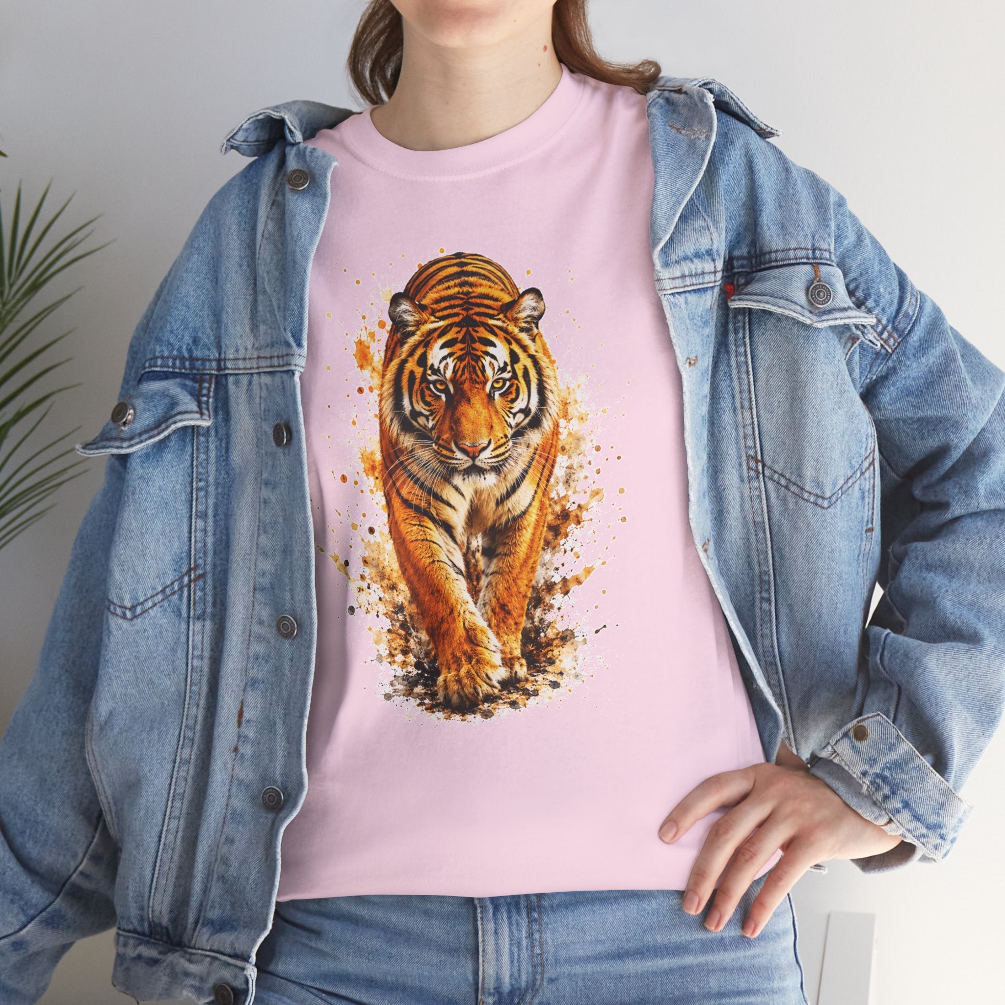 Majestic Tiger T-Shirt, Watercolor Tiger Graphic Tee, Unisex Wildlife Shirt, Tiger Lover Gift, Animal Art Tee
